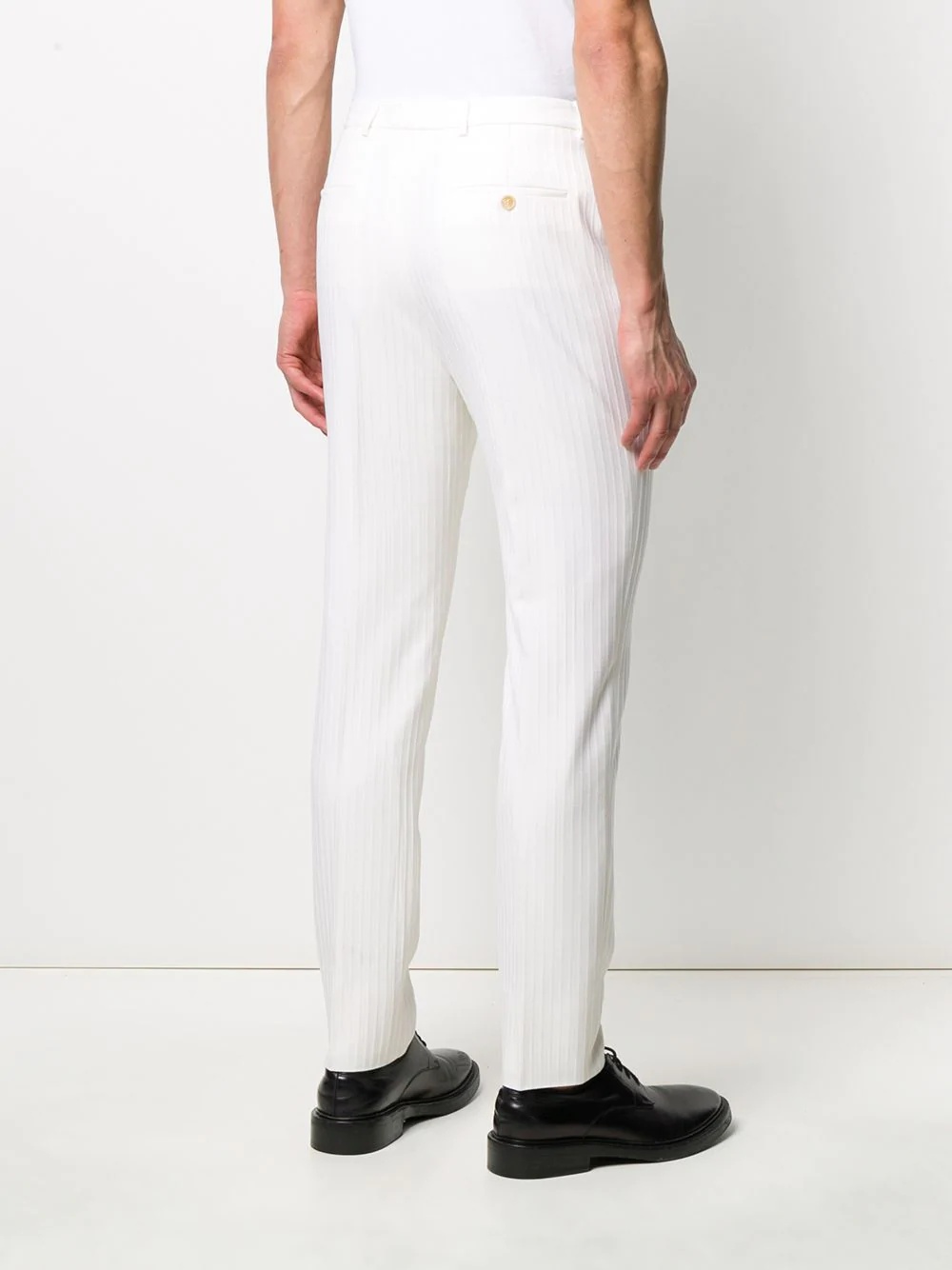 pleated detail tailored trousers - 4