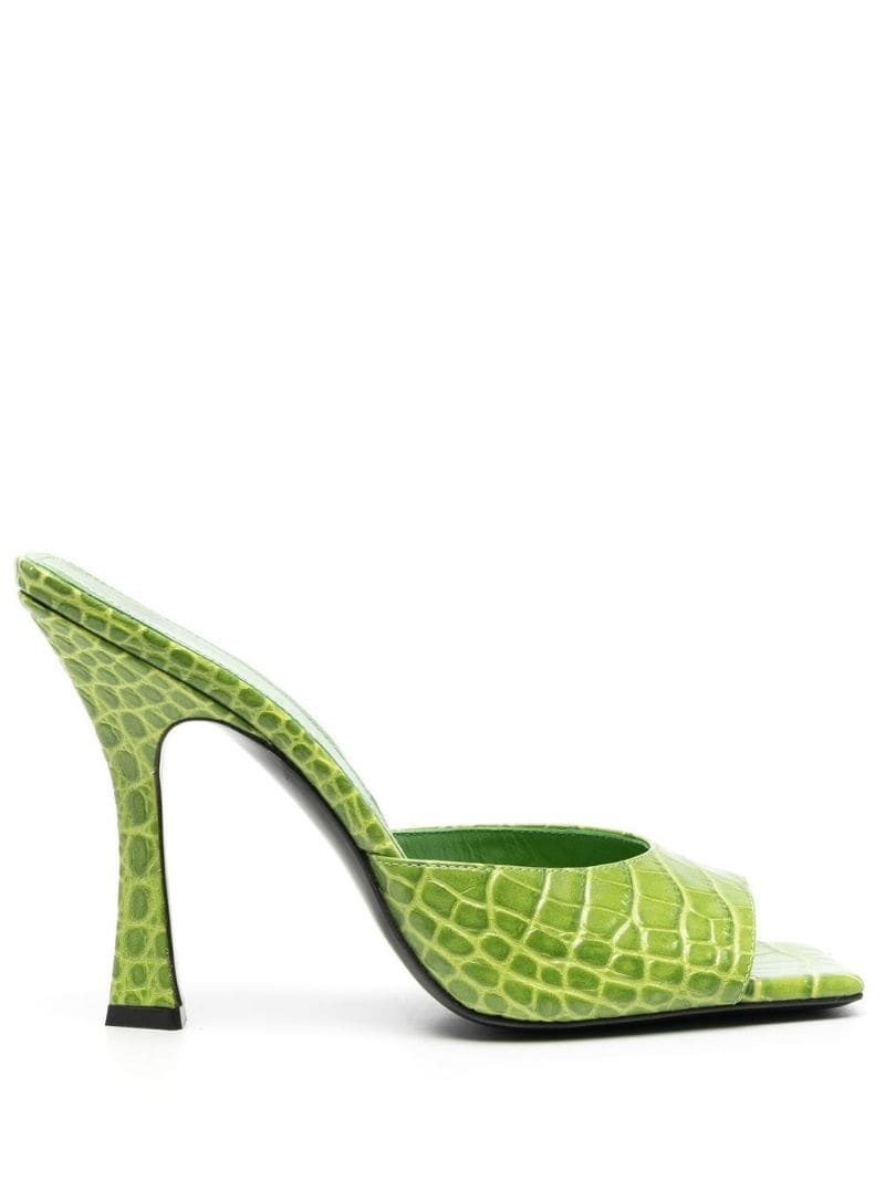 Anais 110mm crocodile-effect sandals - 1