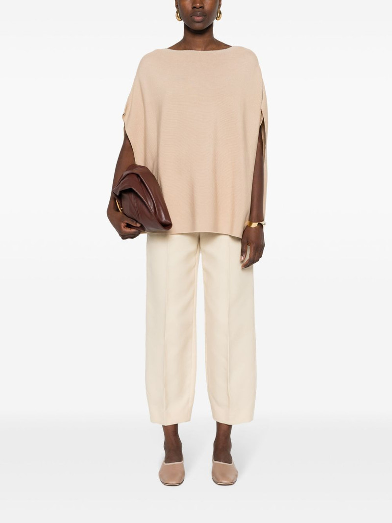 FABIANA FILIPPI beaded-trim cotton knitted top outlook