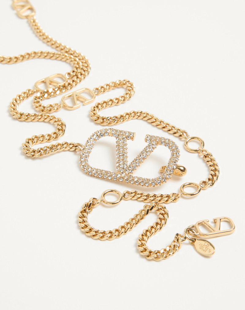 VALENTINO GARAVANI VLOGO SIGNATURE CHAIN BELT WITH SWAROVSKI® CRYSTALS 4