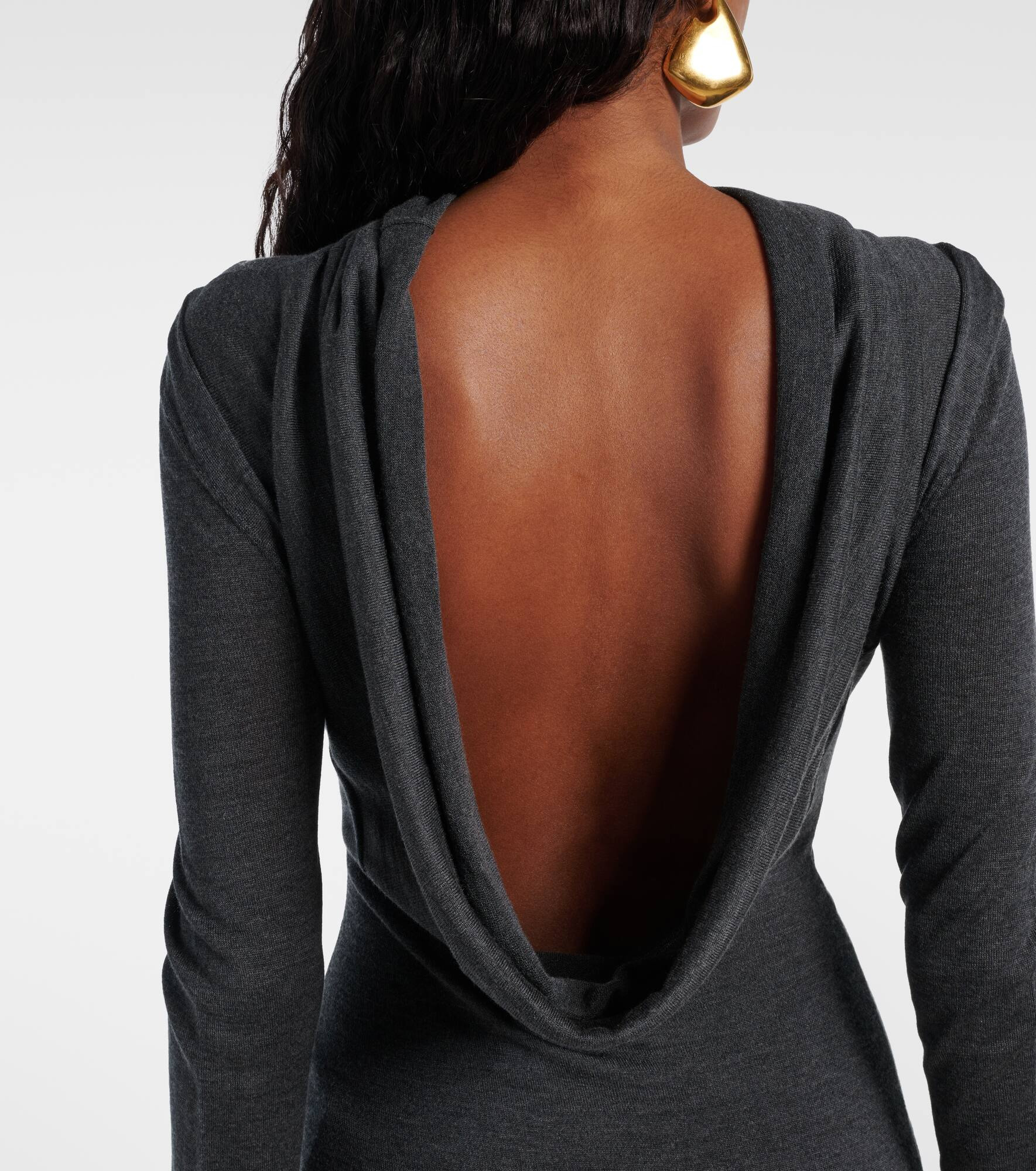 Rayne silk and cashmere minidress - 6