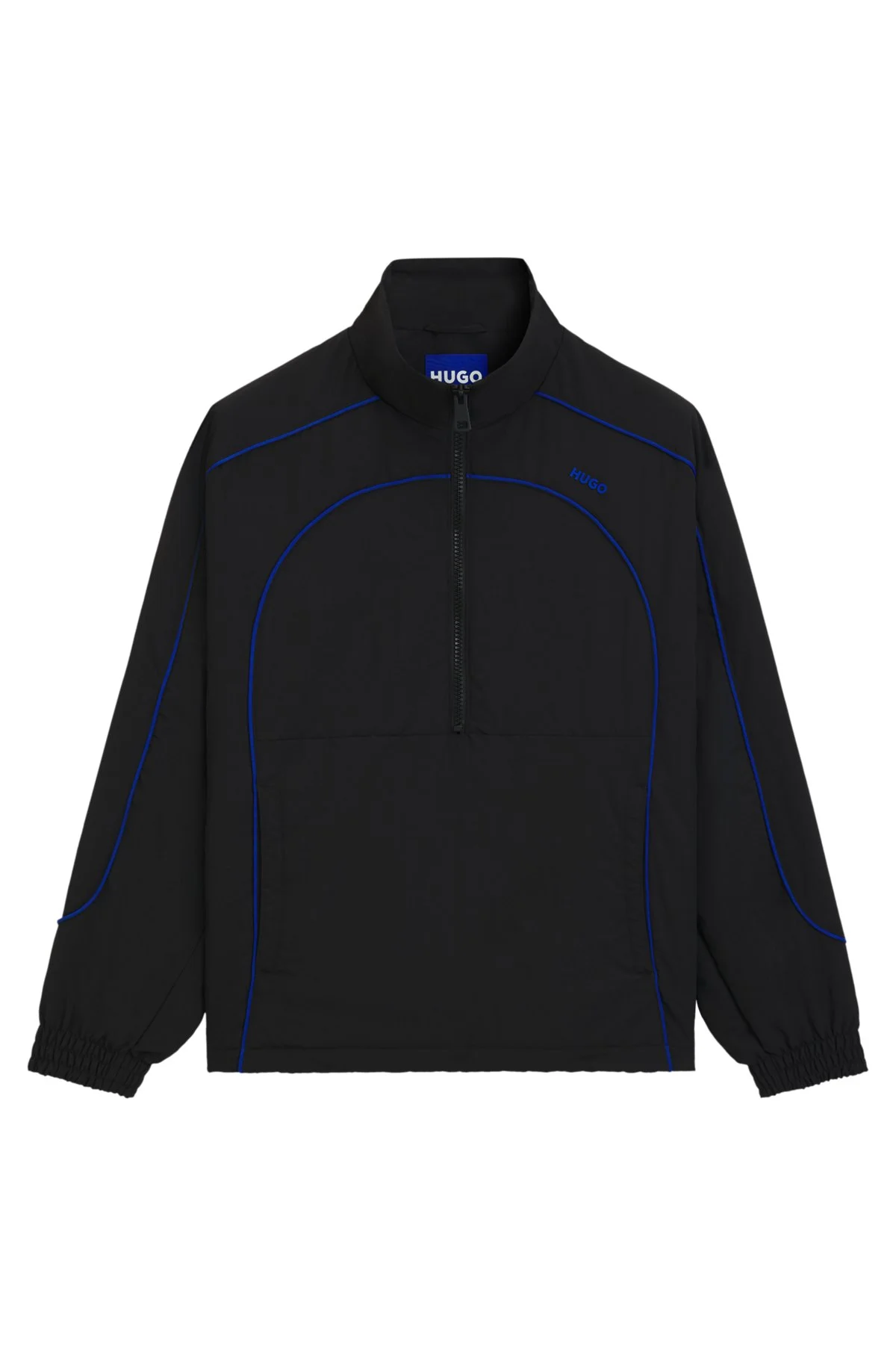 WATER-REPELLENT HALF-ZIP JACKET WITH CONTRAST PIPING - 1