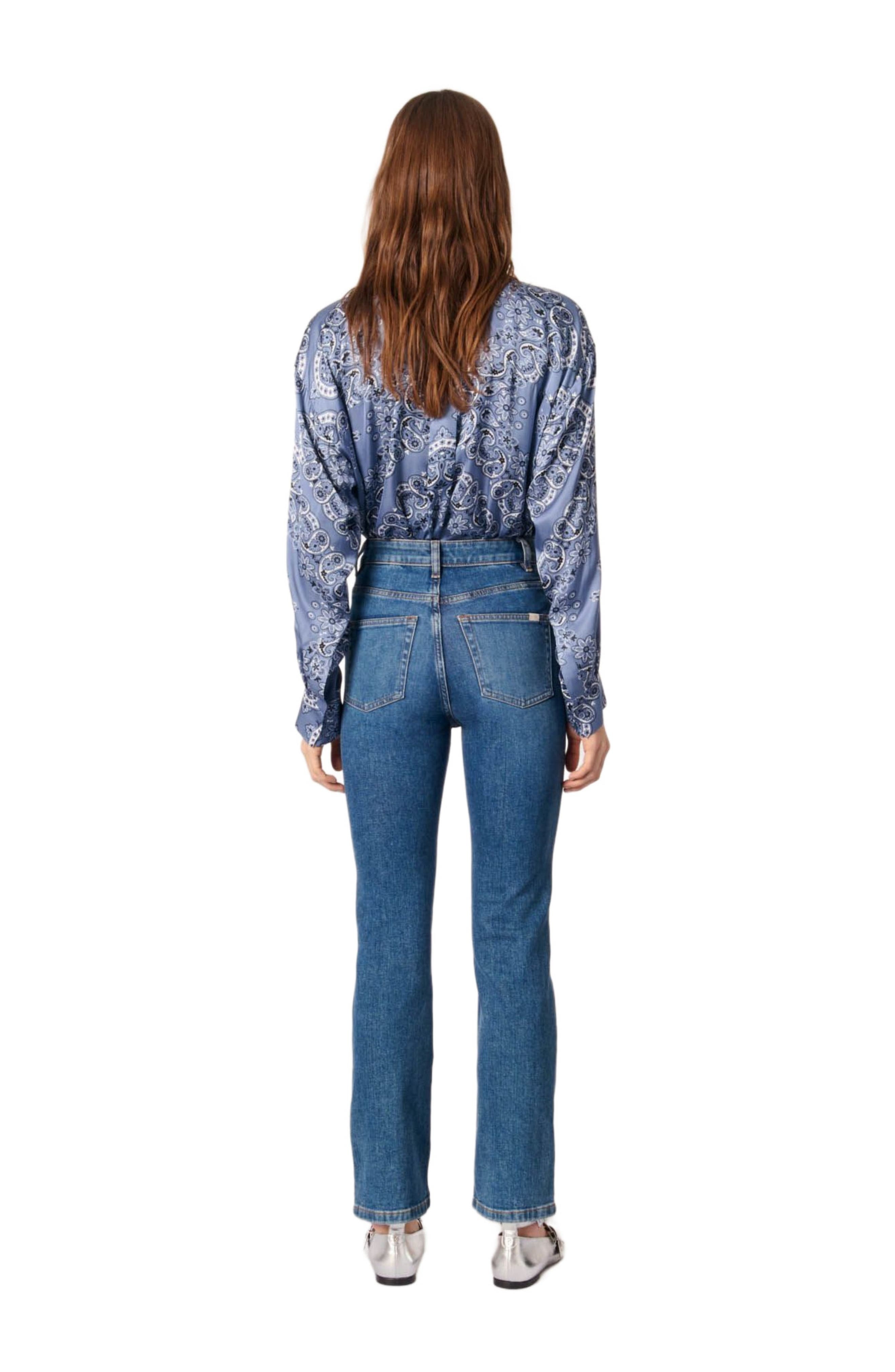 maje Flowing printed shirt in Blue Bandana Print at Nordstrom - 2
