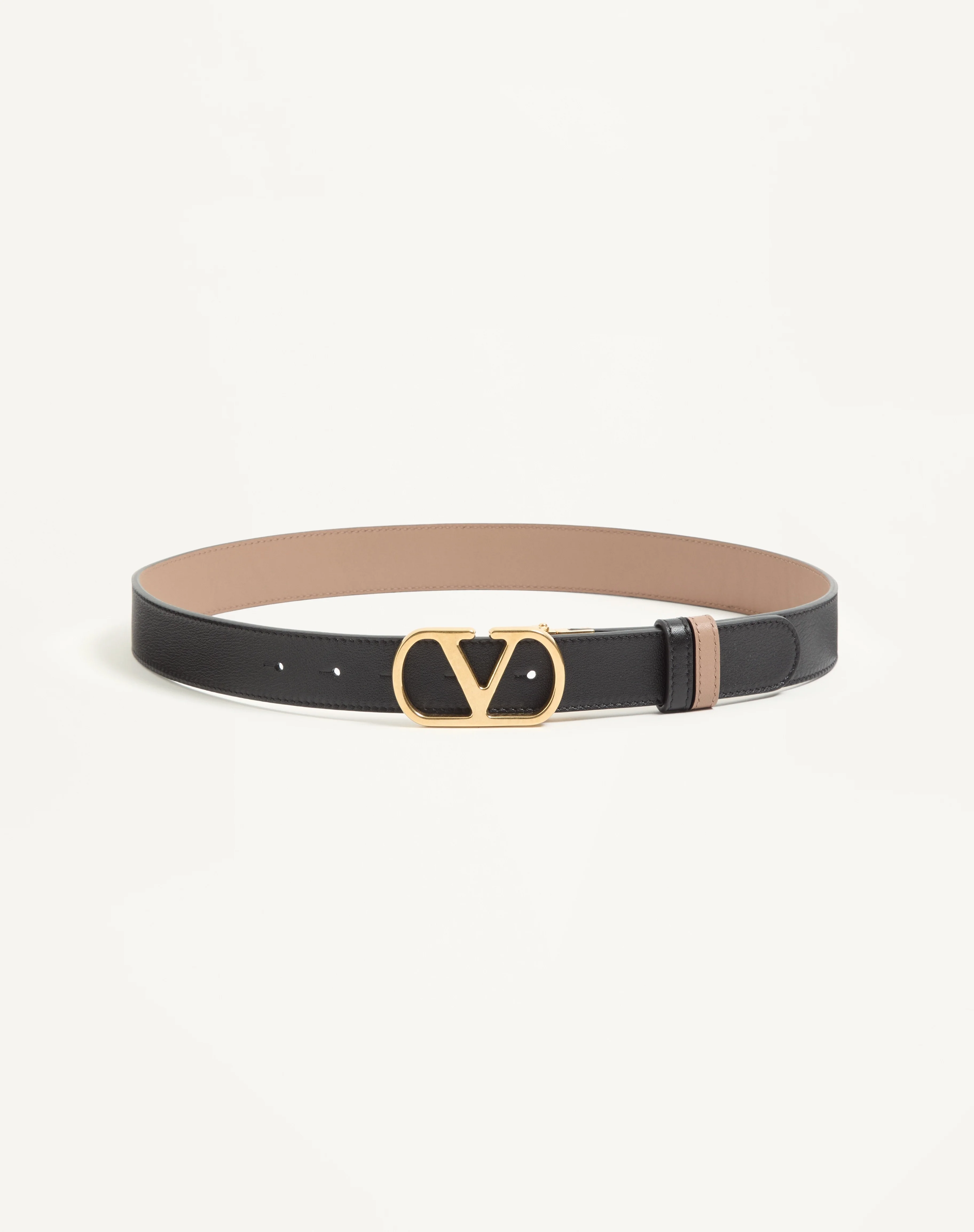 VLOGO SIGNATURE REVERSIBLE SHINY CALFSKIN BELT - 30MM / 1.2 IN. - 1