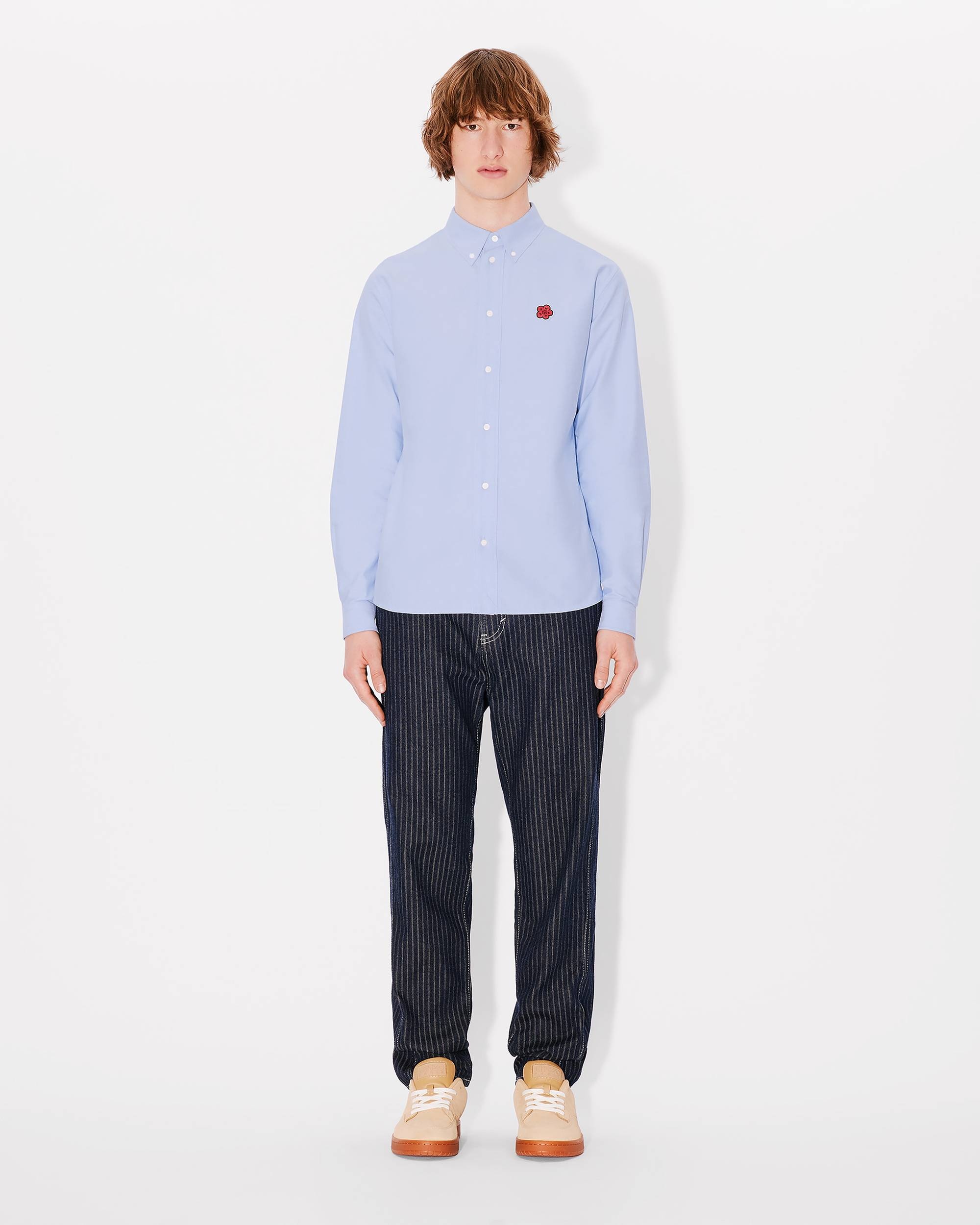 'Boke Flower' embroidered casual shirt - 5