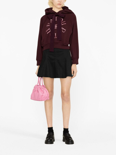 PATOU embroidered-logo cropped hoodie outlook