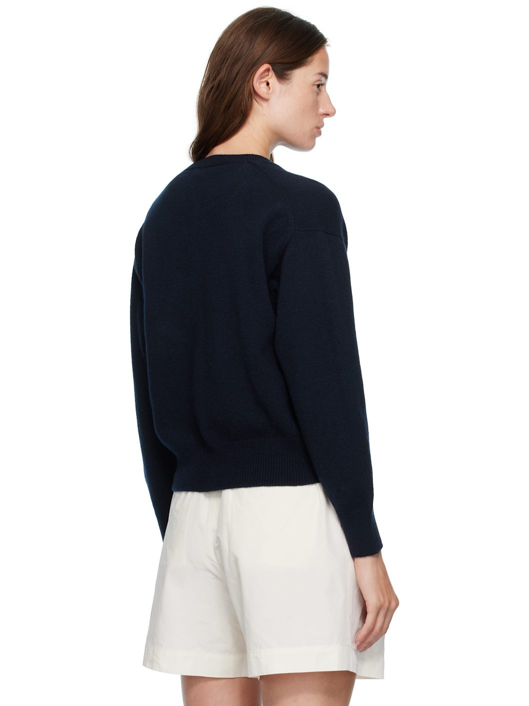 Navy Ada Crewneck Cardigan - 3