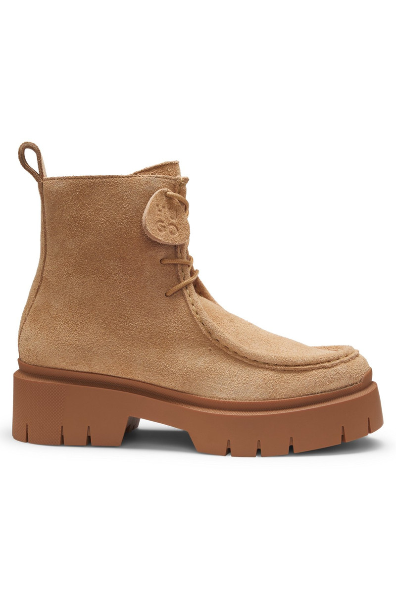 LACE-UP BOOTS IN SUEDE WITH REMOVABLE LOGO TAG 1