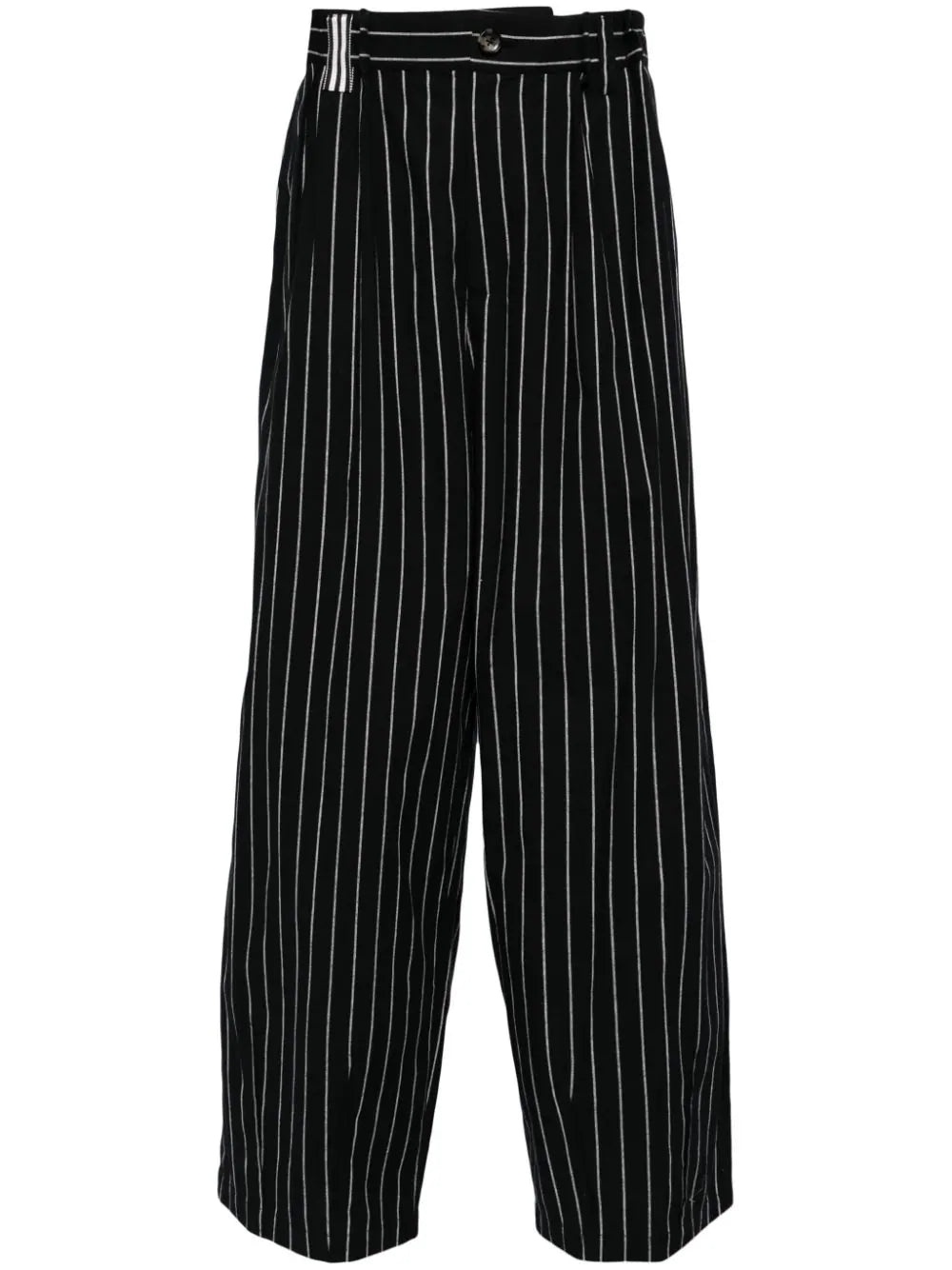 PINSTRIPE-PATTERN WIDE-LEG TROUSERS - 1