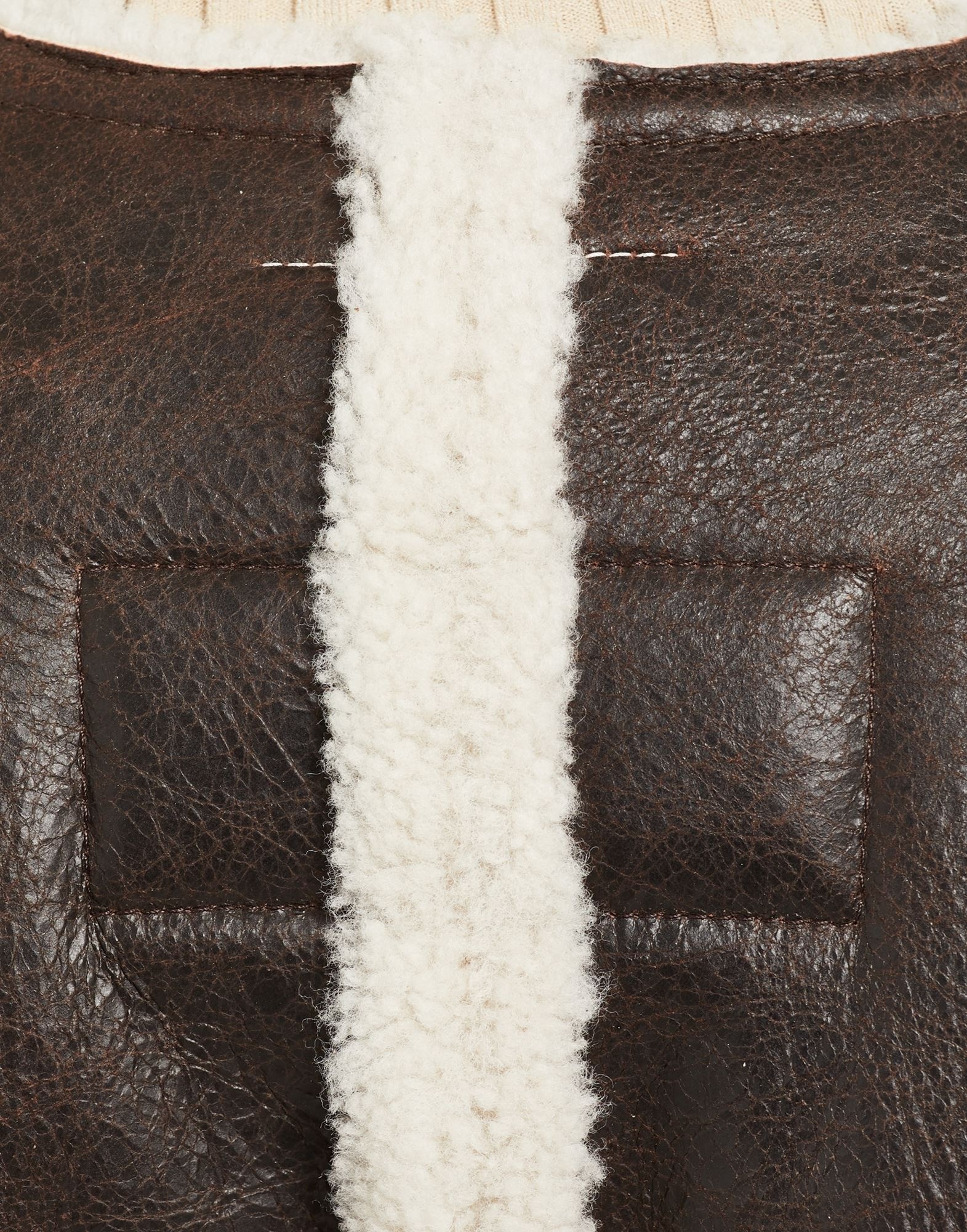 Blouse blanche shearling coat - 6