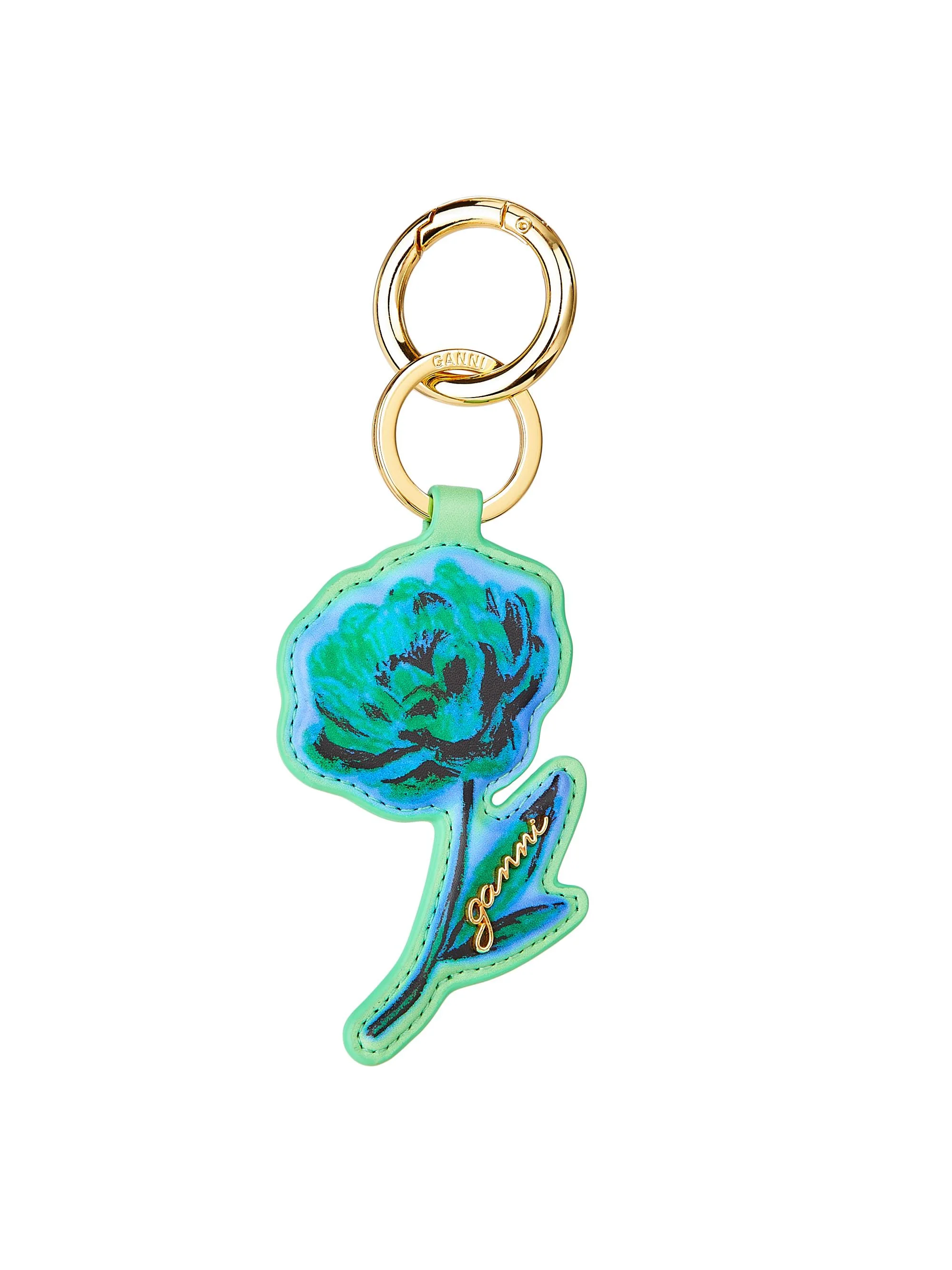 Women's Flower Keyring - Stone Green - 1