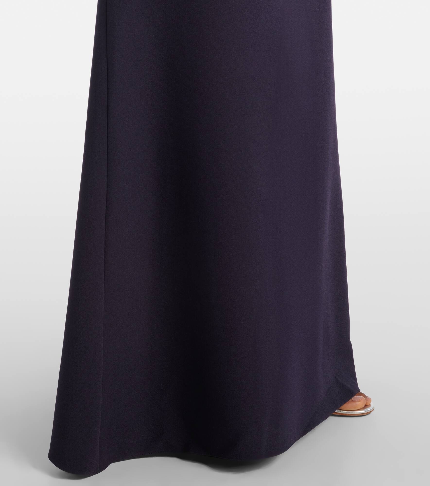 Belted crêpe gown - 6