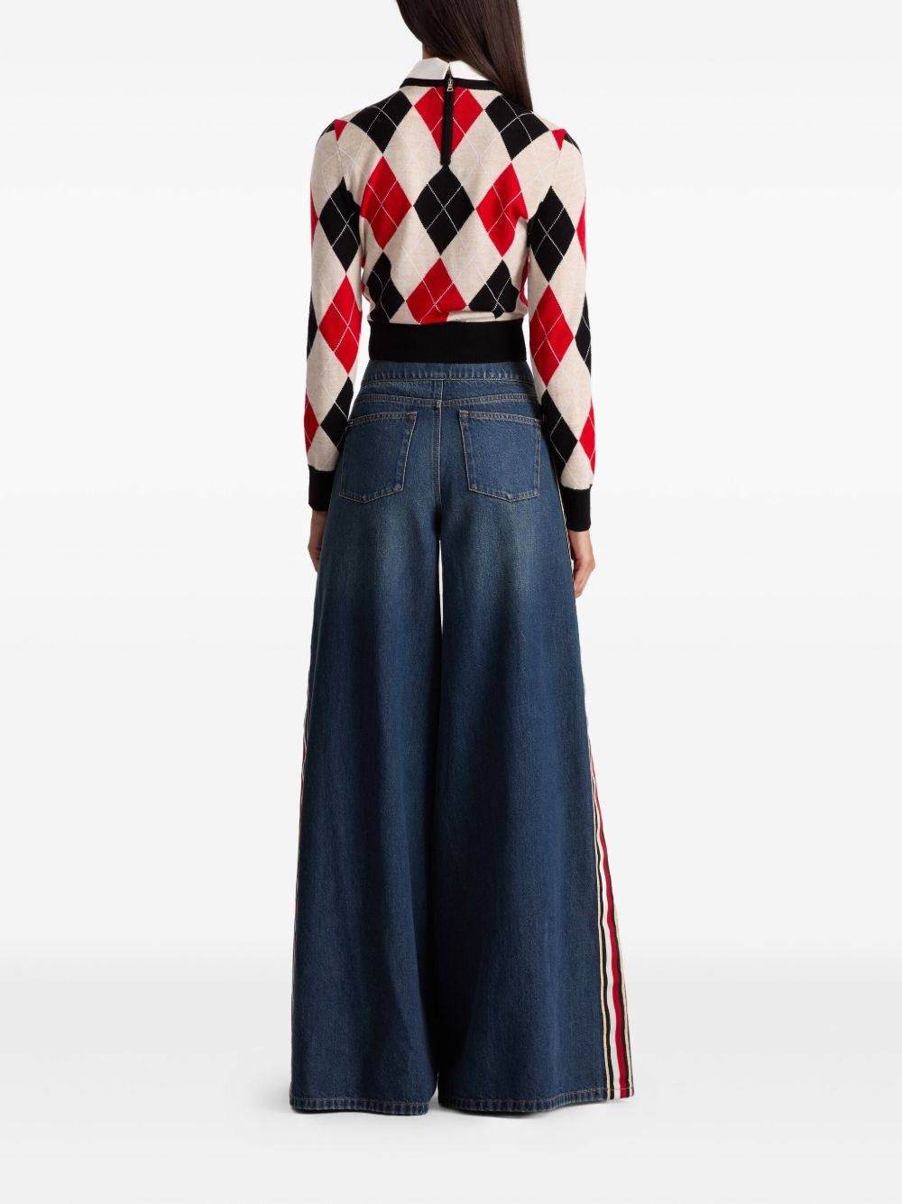 Carolann argyle-pattern sweater - 4