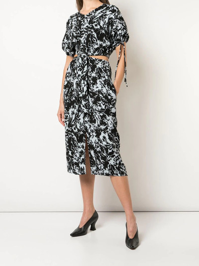 Proenza Schouler Shadow print cut-out midi dress outlook