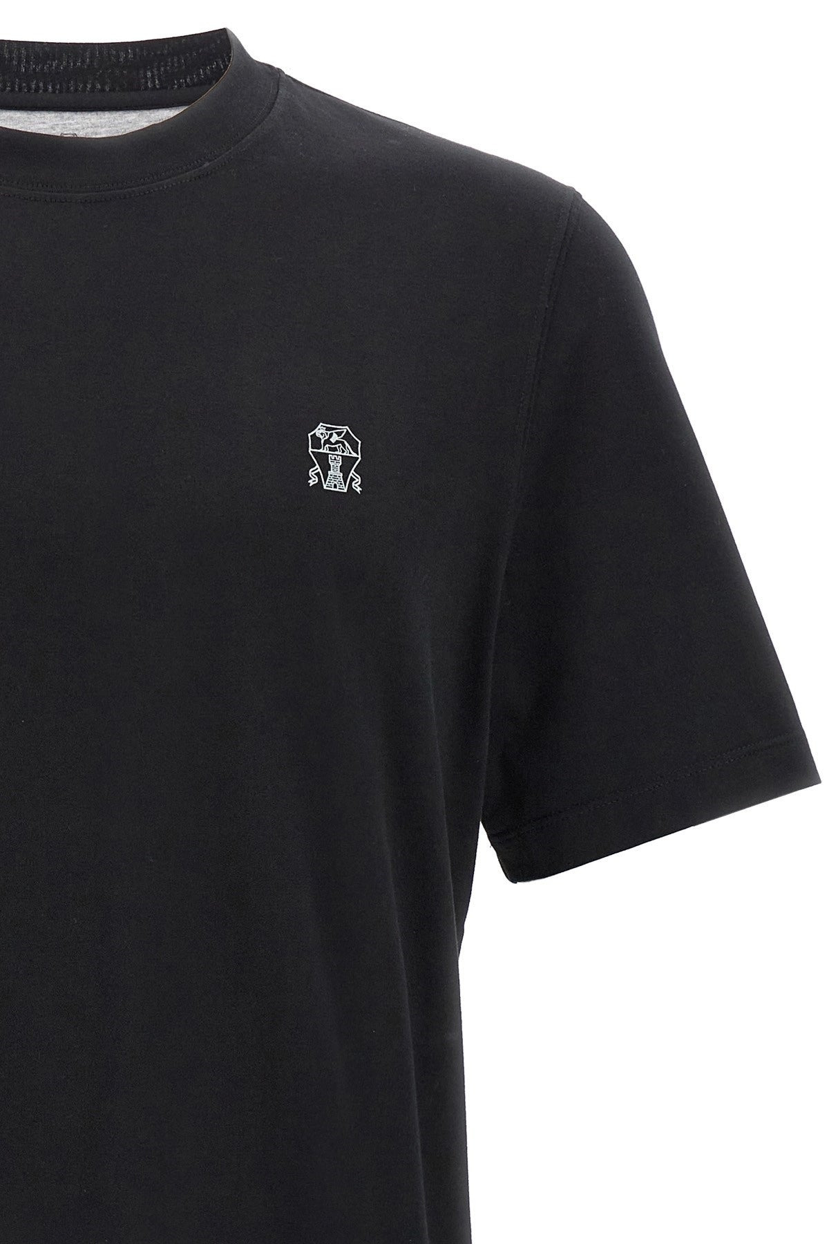 Brunello Cucinelli Men Logo Print T-Shirt - 3