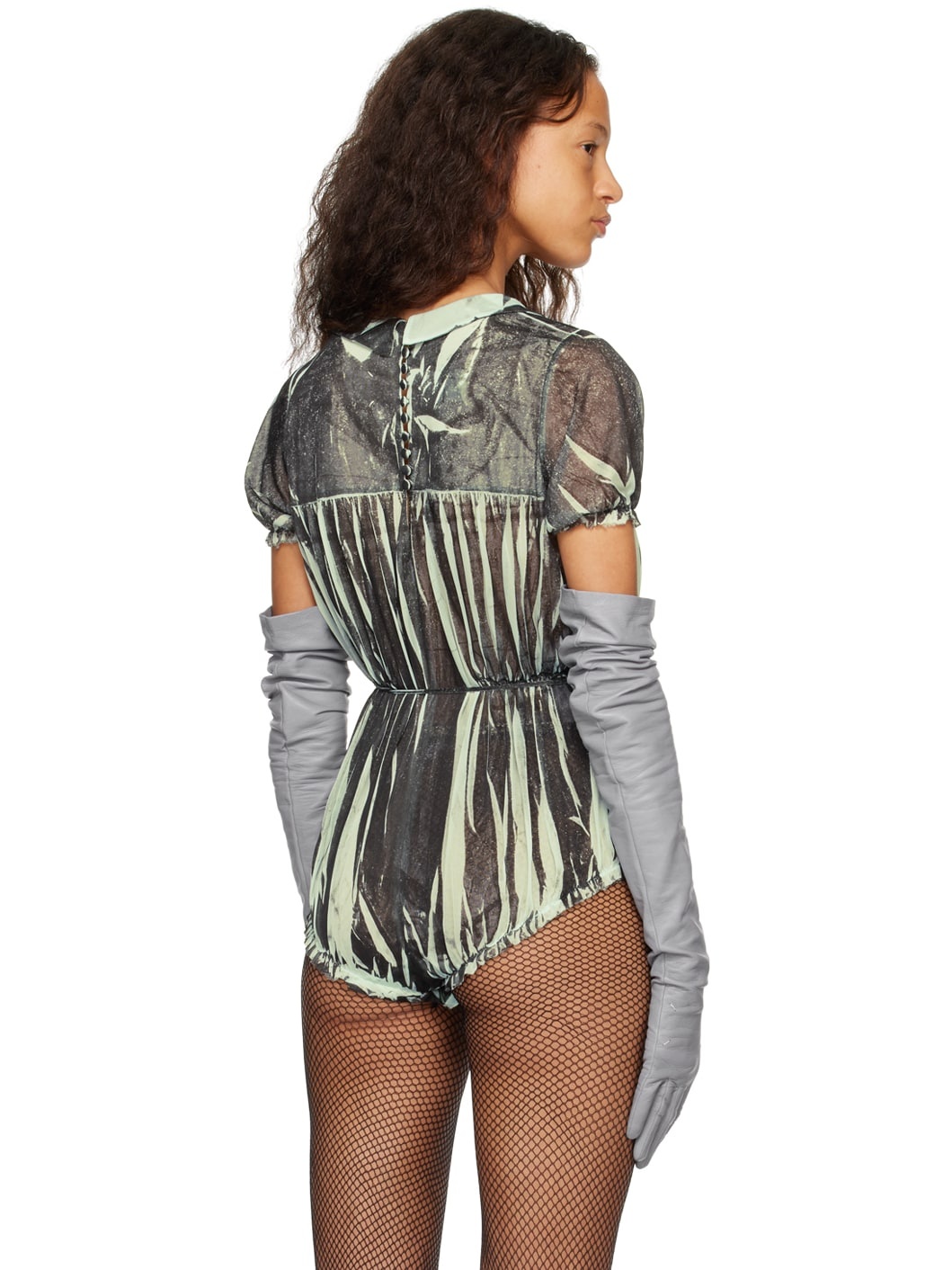 Black & Blue Printed Bodysuit - 3