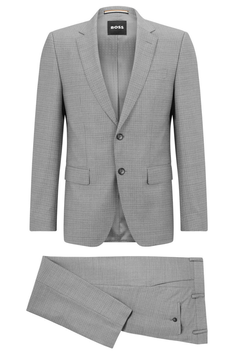 SLIM-FIT SUIT IN PATTERNED STRETCH WOOL 9