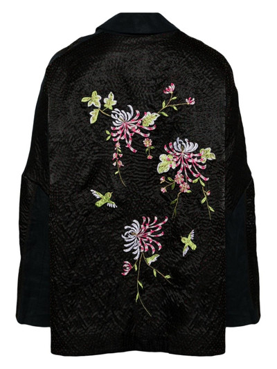 By Walid embroidered single-breasted coat outlook