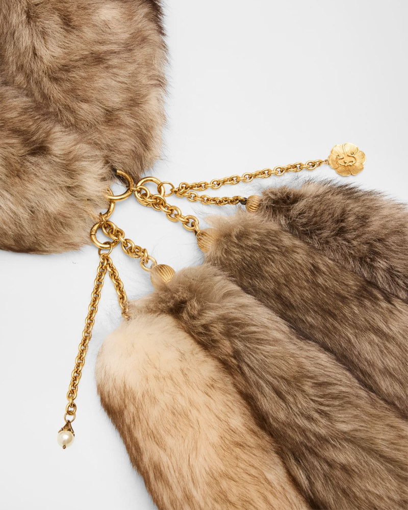 See by Chloé The Treasure Tails Shearling Scarf outlook