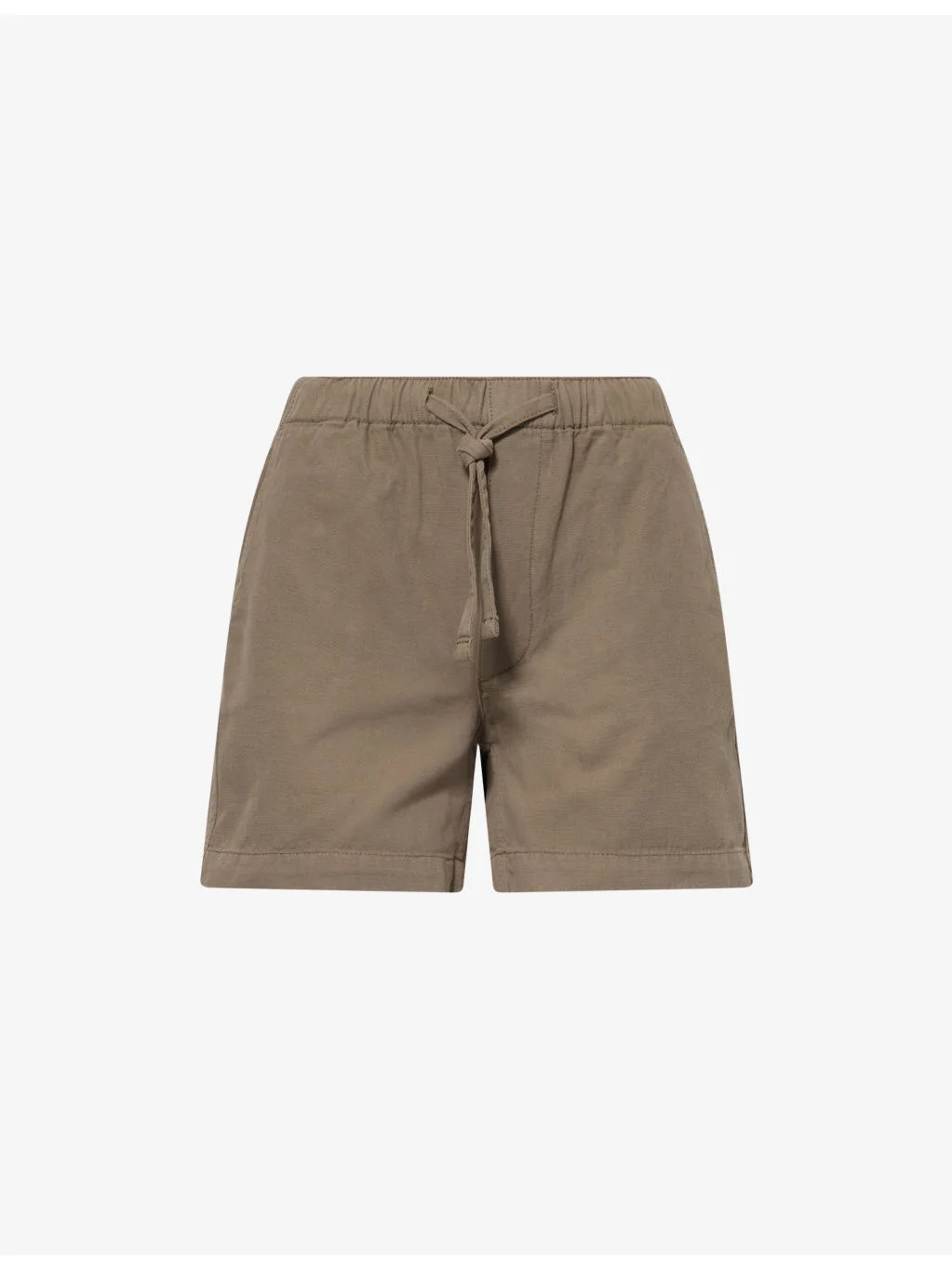 Canvas High-Rise Cotton Shorts - 1