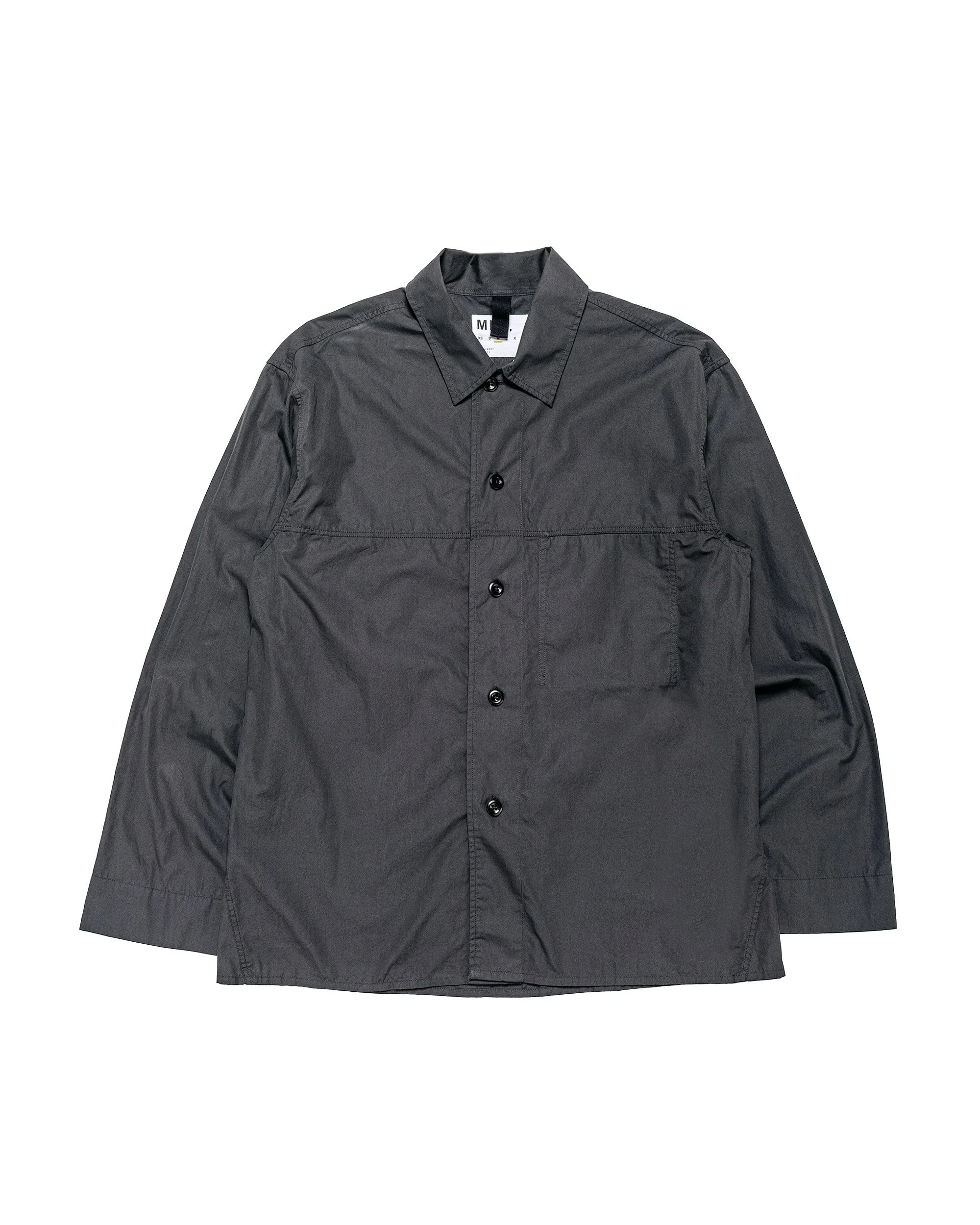 MHL Front Yoke Shirt Compact Cotton Poplin Asphalt - 1