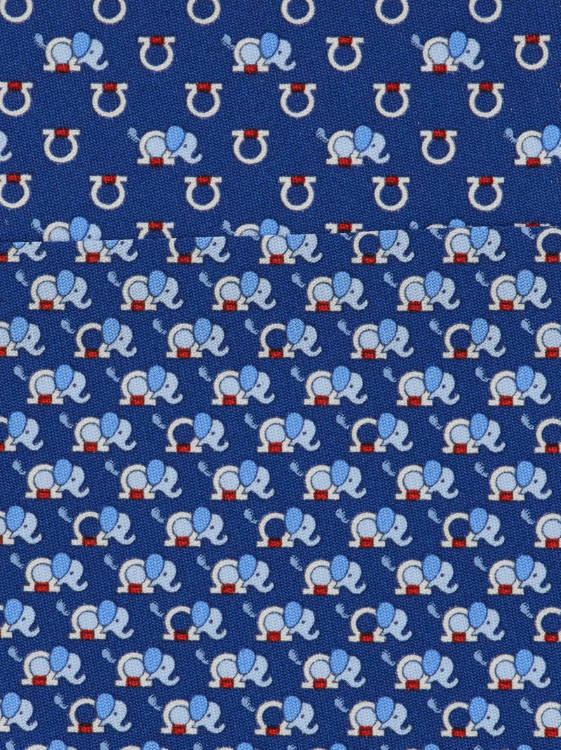 FERRAGAMO Elephant print silk tie outlook