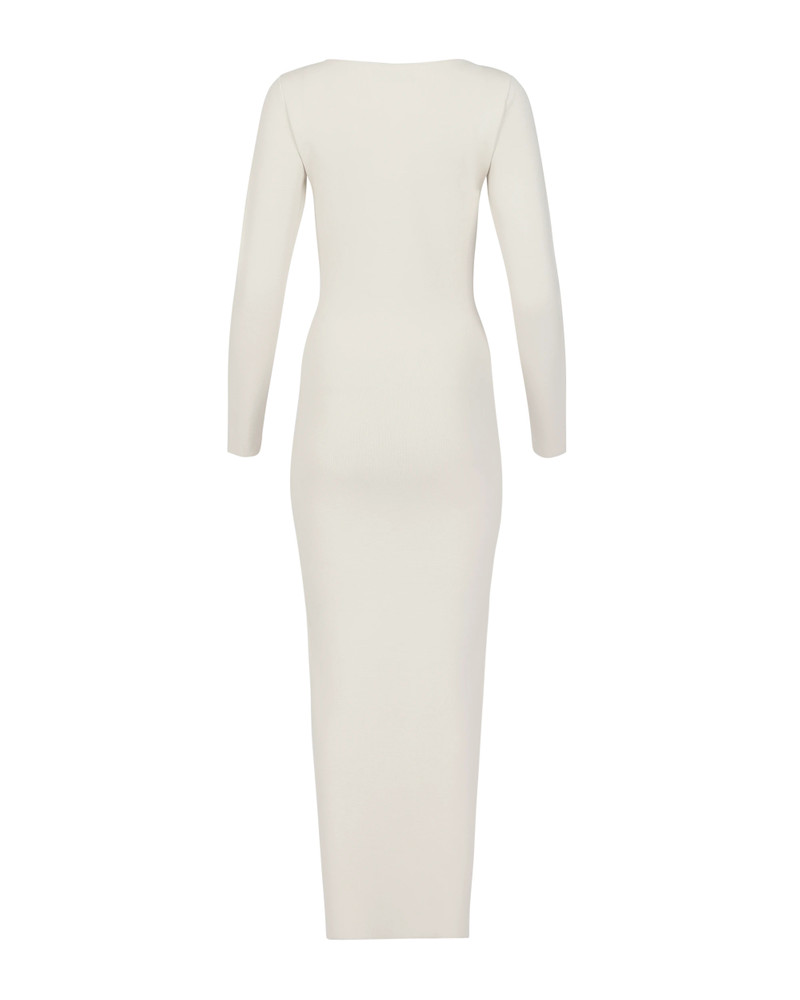 BOAT NECK MIDI DRESS OFF WHITE 6