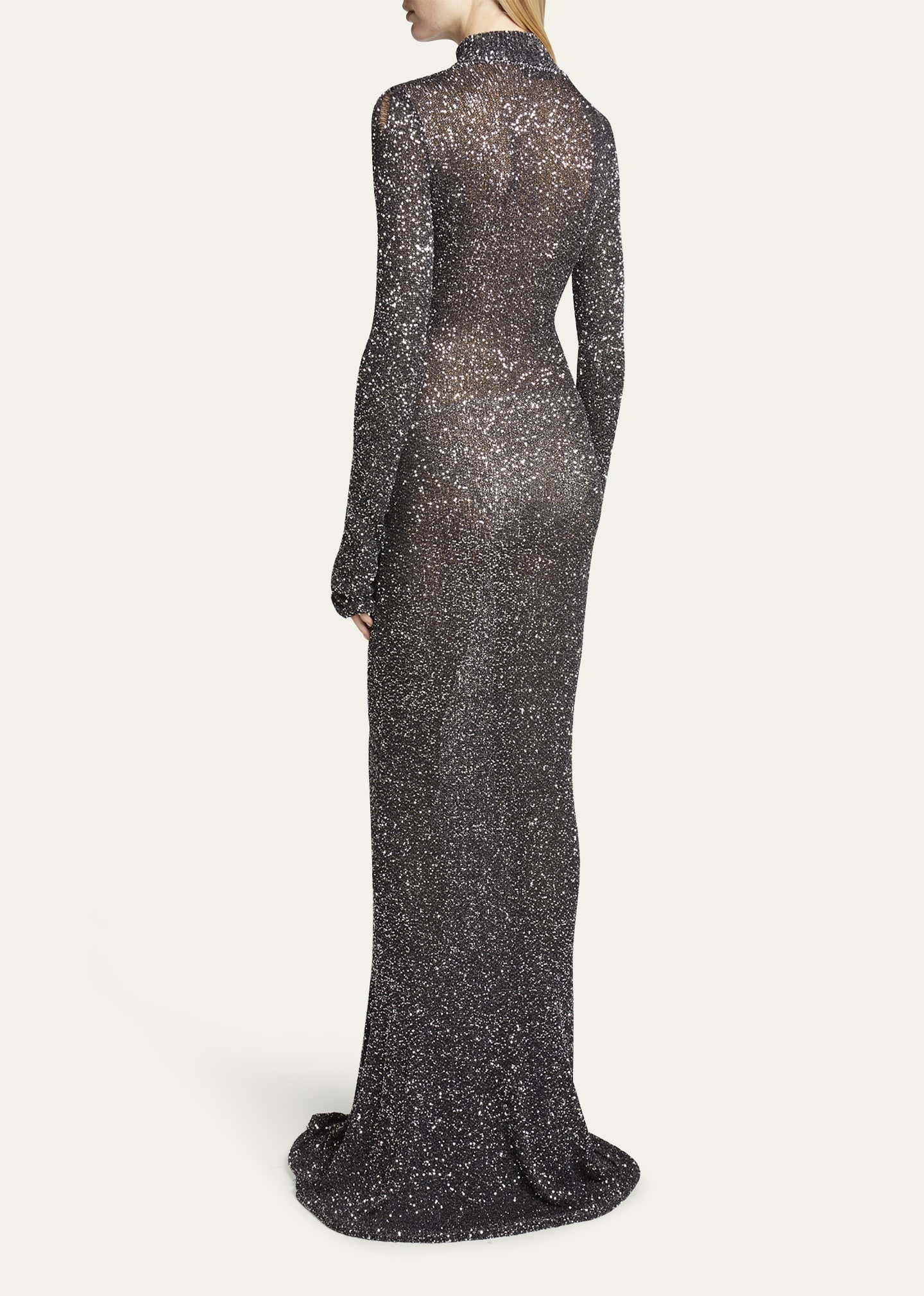 BALENCIAGA Sequin Knit Maxi Dress | bergdorfgoodman | REVERSIBLE