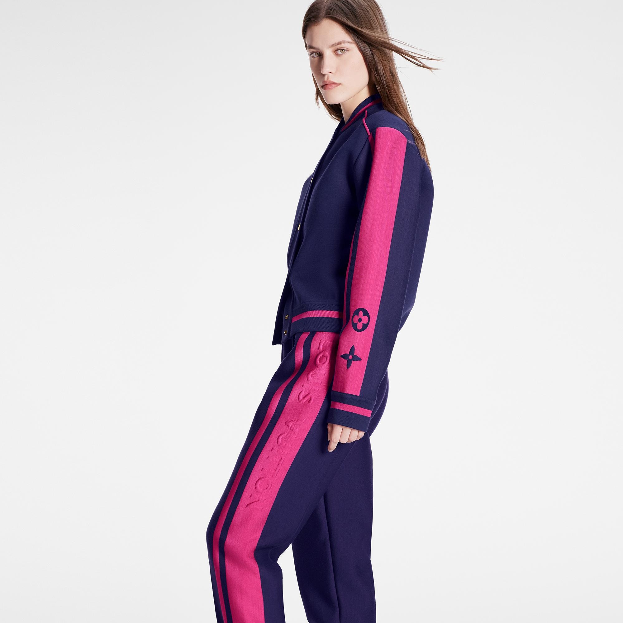 Block Knit Jogging Pants - 5