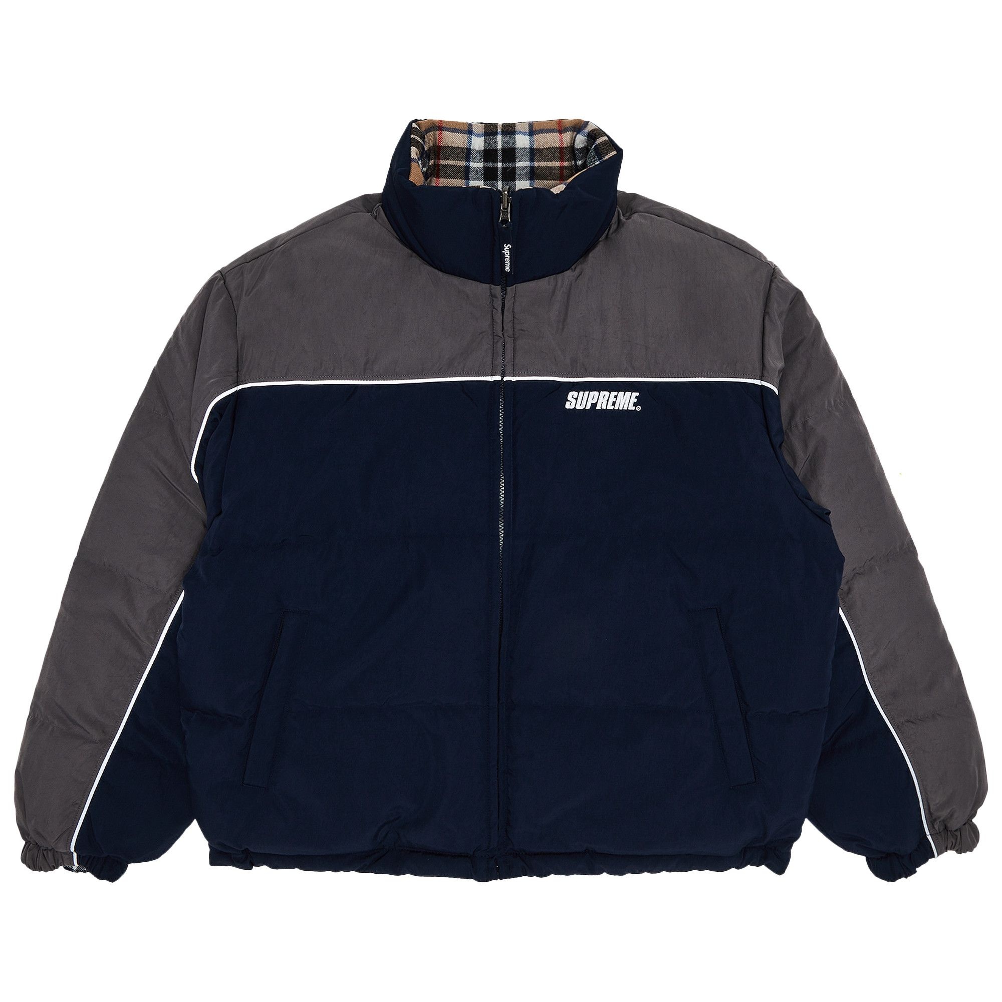 Supreme Reversible Puffer Jacket 'Navy' - 1