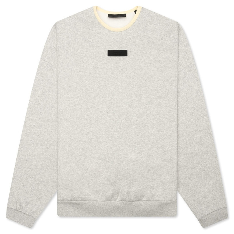 CREWNECK SWEATER - LIGHT HEATHER GREY - 1
