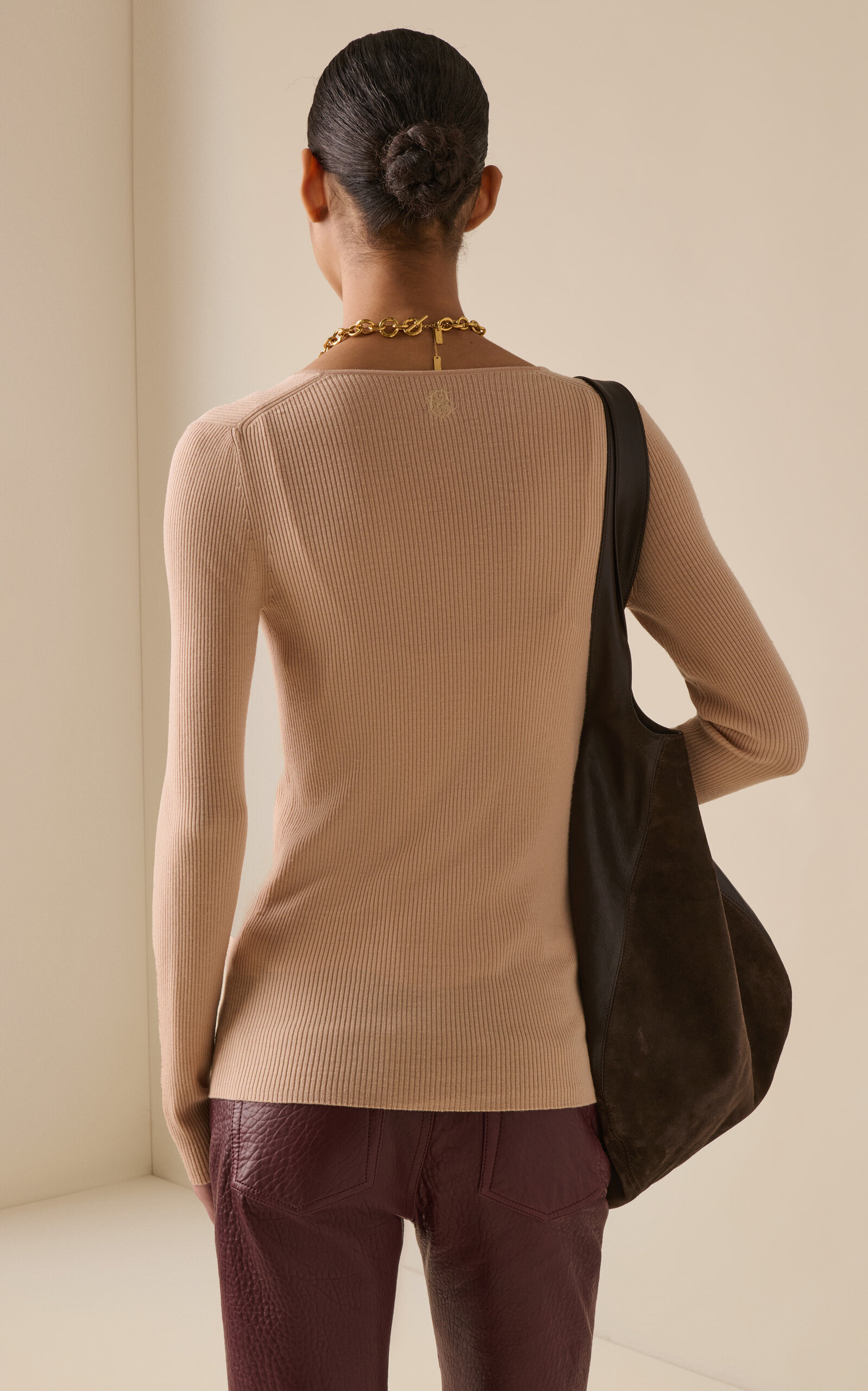 Merino Wool Henley Top pink - 5