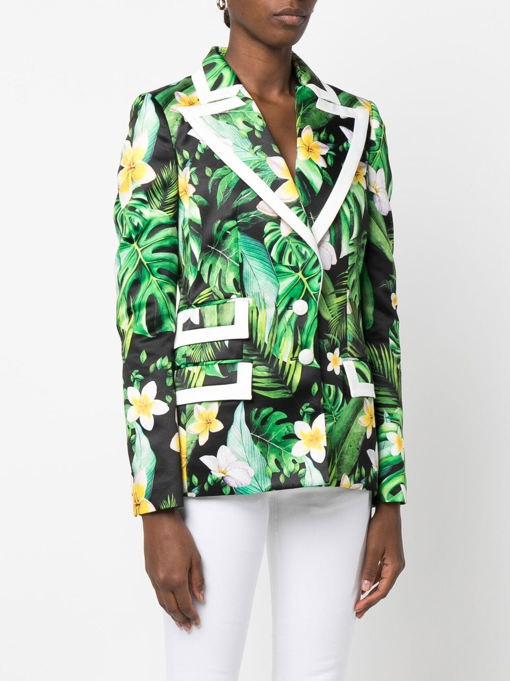 floral-print single-breasted blazer - 3