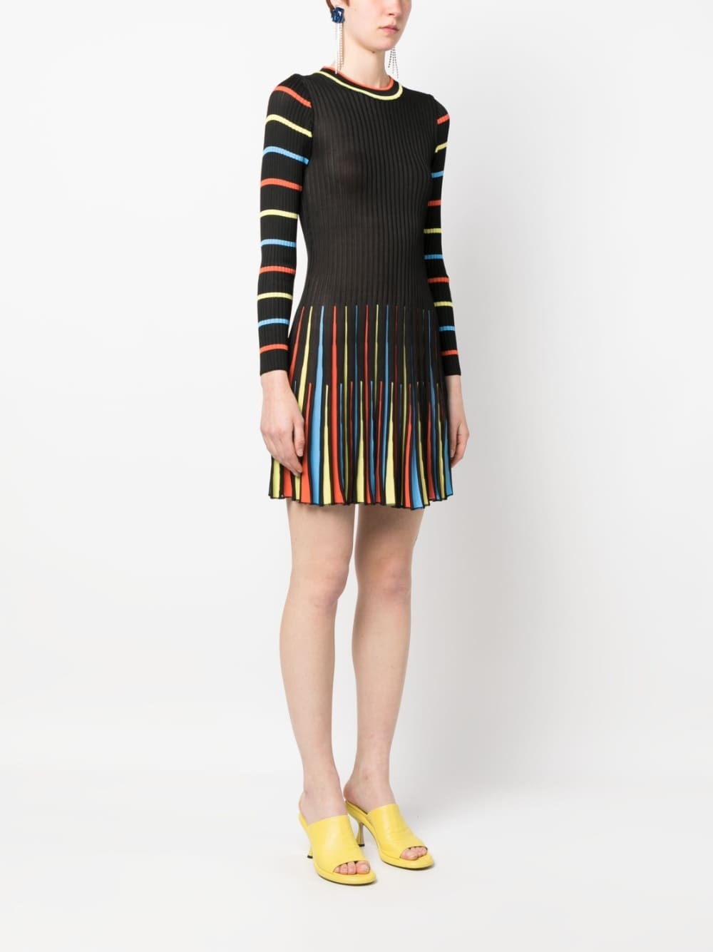 long-sleeve stretched dress - 3