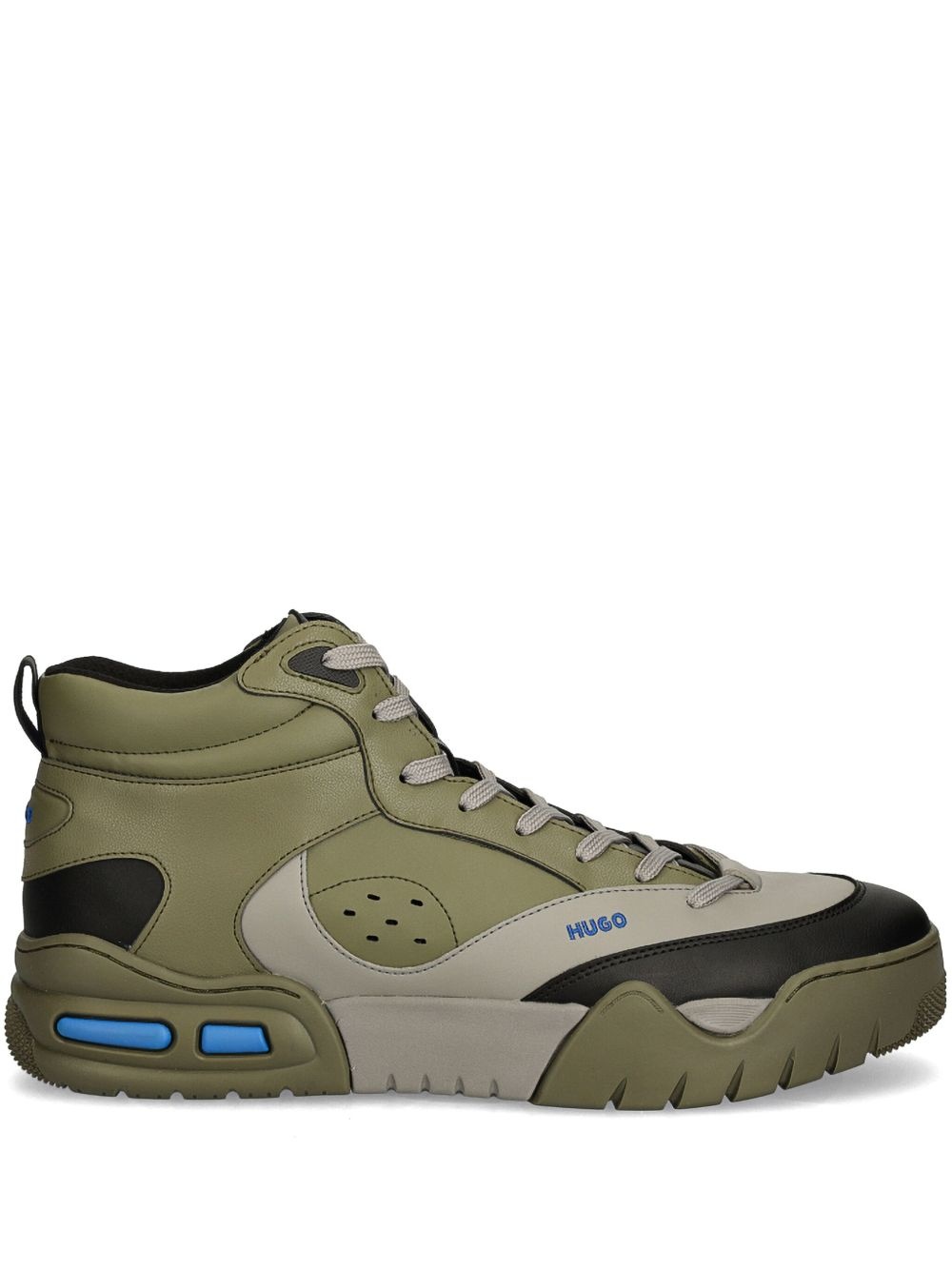 faux-leather sneakers - 1