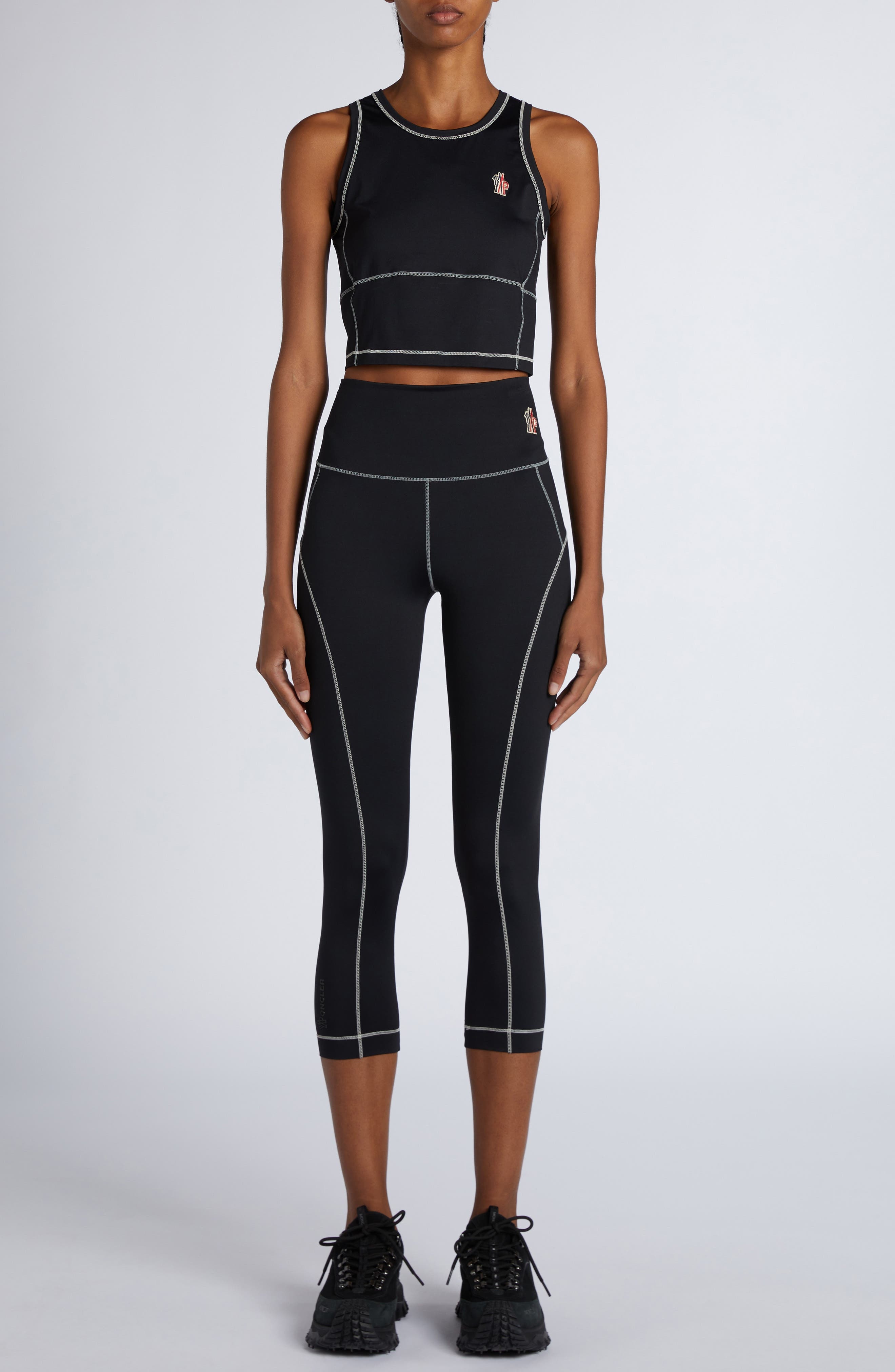 Moncler Grenoble Contrast Seam Sleeveless Top in Black at Nordstrom - 2