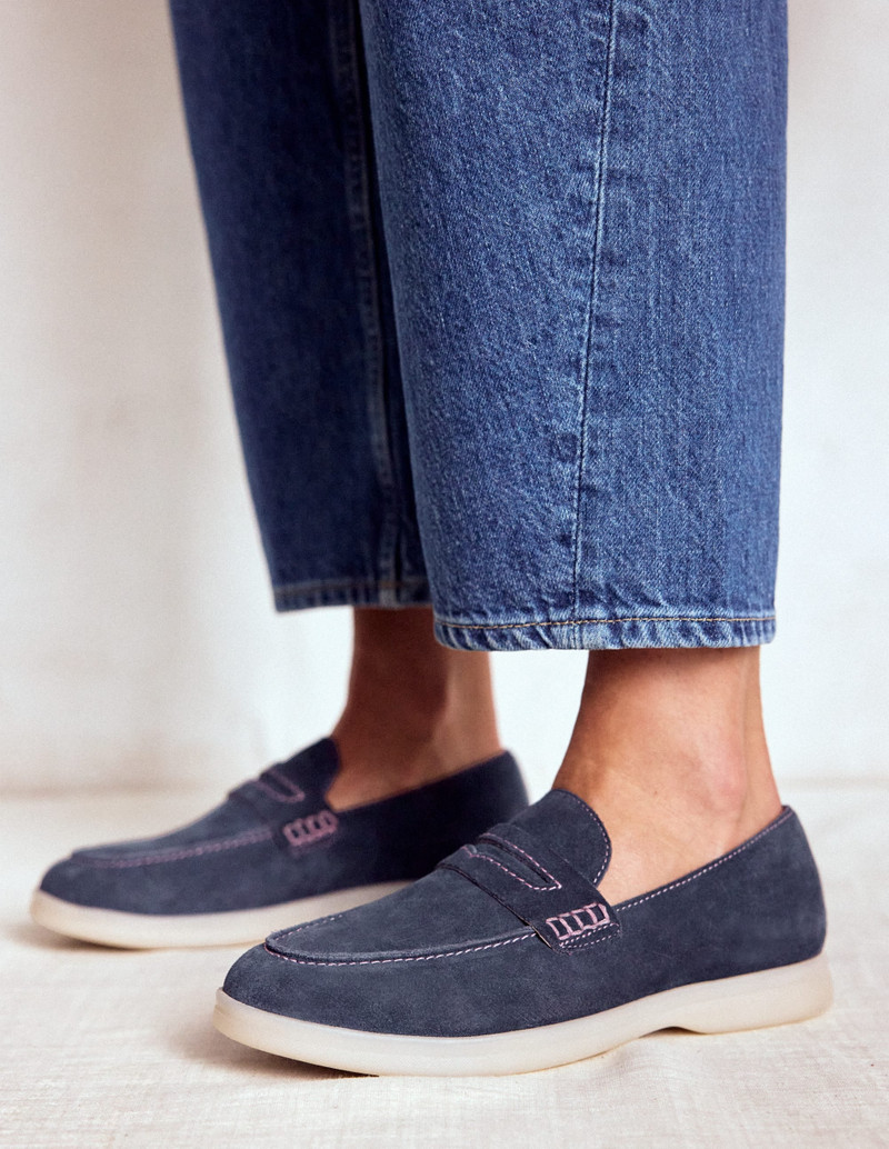 BODEN Easy soft loafers-Navy outlook