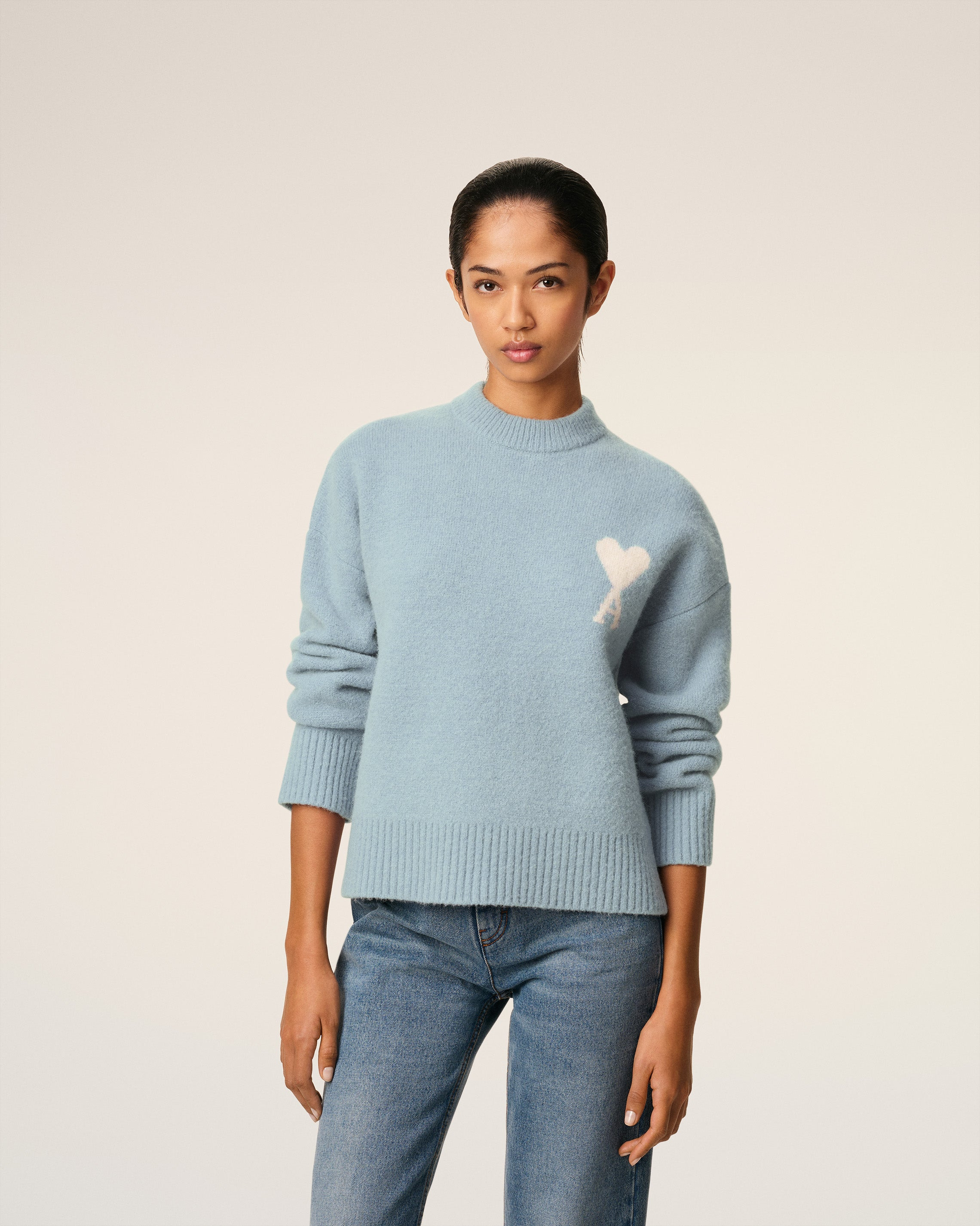 BLUE ALPACA AMI DE COEUR CREWNECK SWEATER - 3