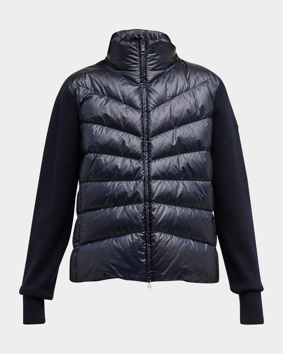 Wool-Blend Puffer Cardigan - 1