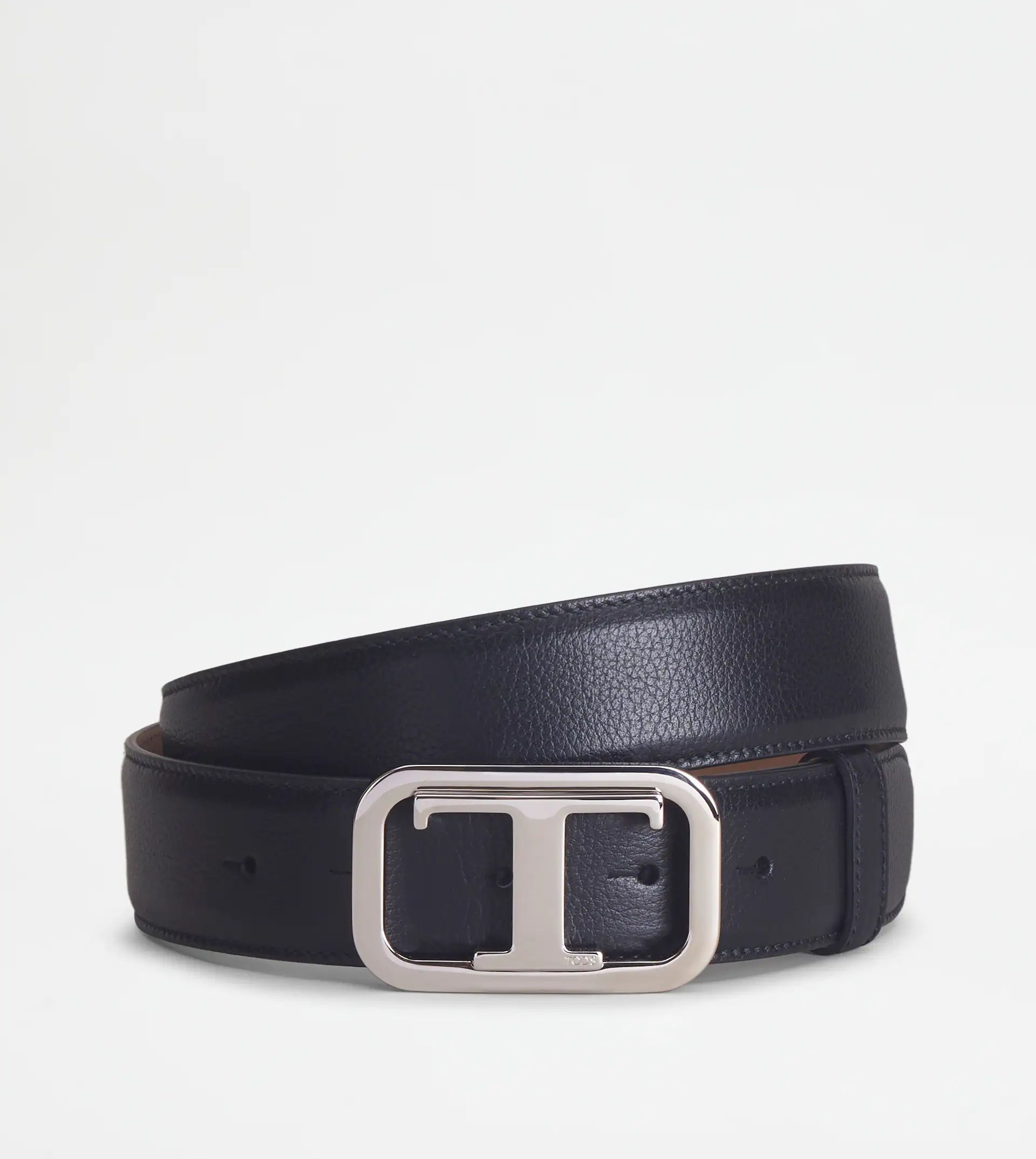 BELT IN LEATHER - BLACK - 1