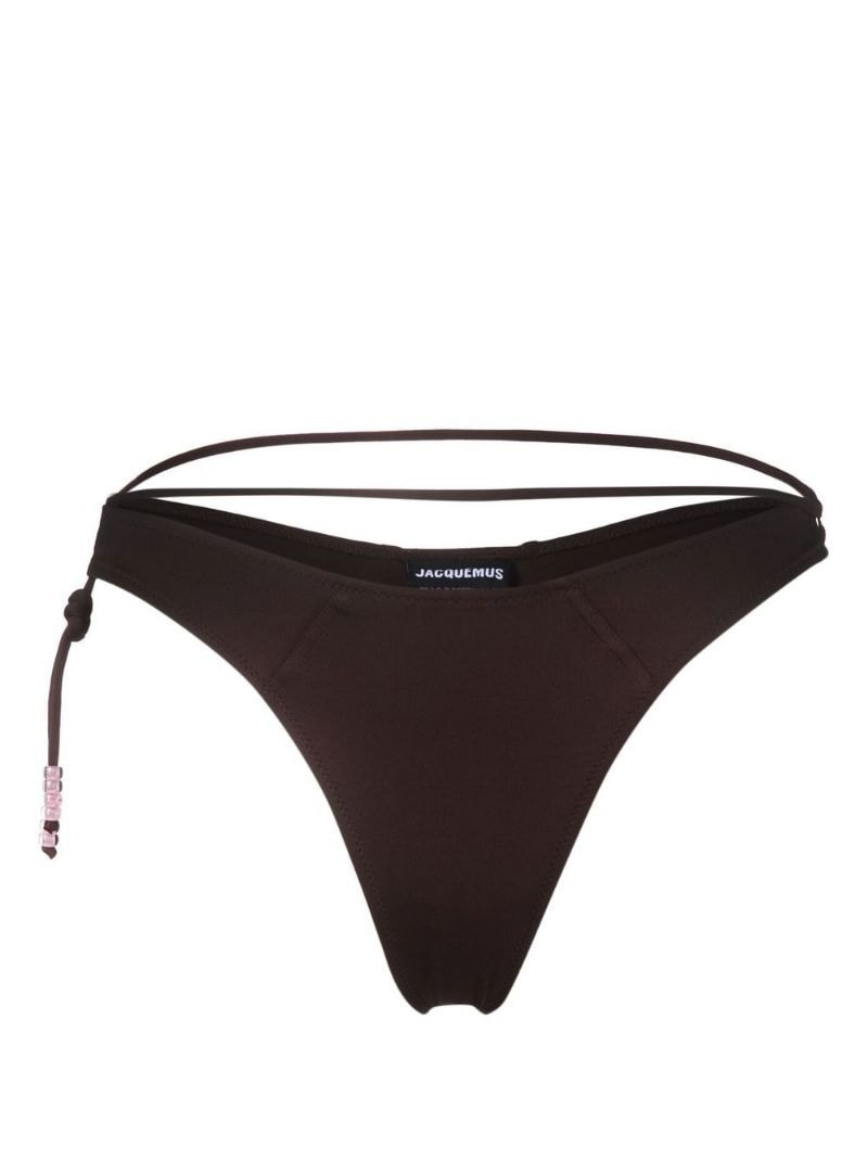 JACQUEMUS low-rise beaded bikini bottoms outlook