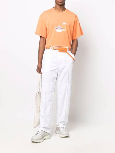 JACQUEMUS orange juice-print T-shirt outlook