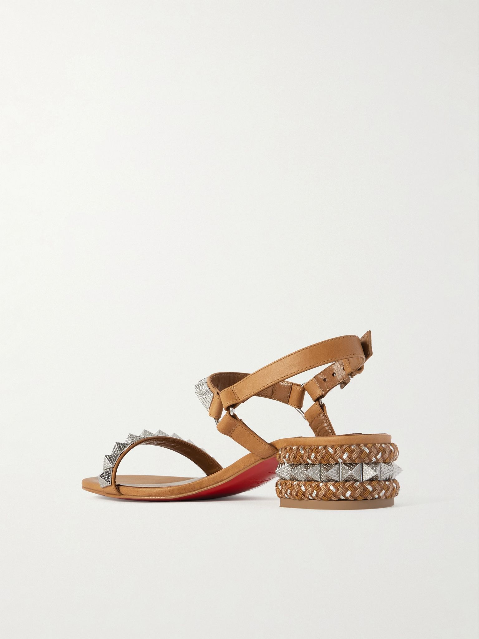 Pyrasand 30 studded leather sandals Tan - 3