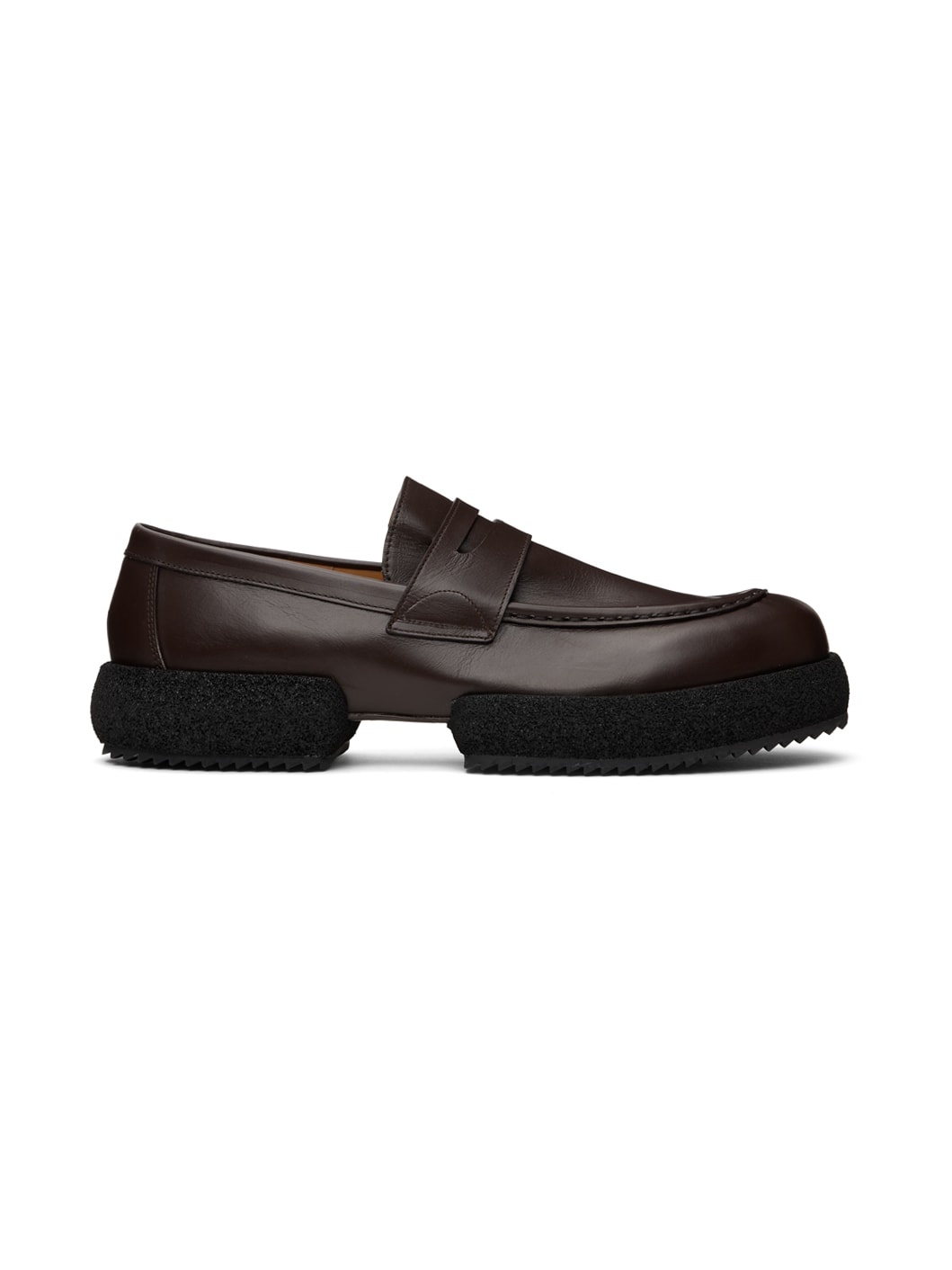 Brown Platform Loafers - 1