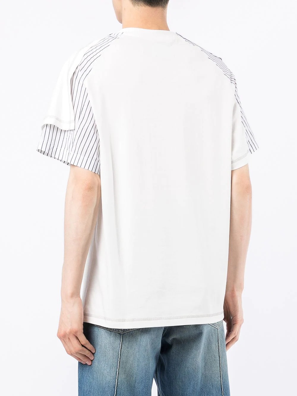 cotton contrast-panel T-shirt - 4