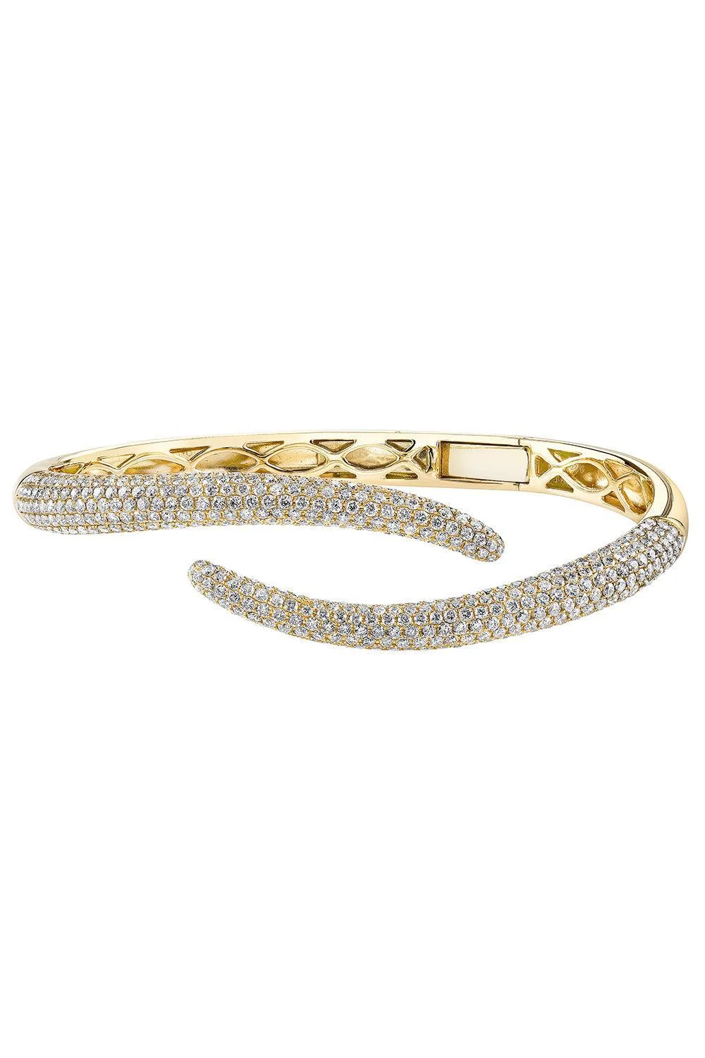Diamond Tale Bangle Bracelet - 1