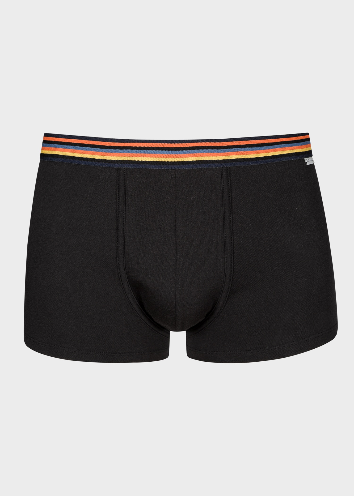 Black Cotton Low-Rise 'Artist Stripe' Boxer Briefs - 1