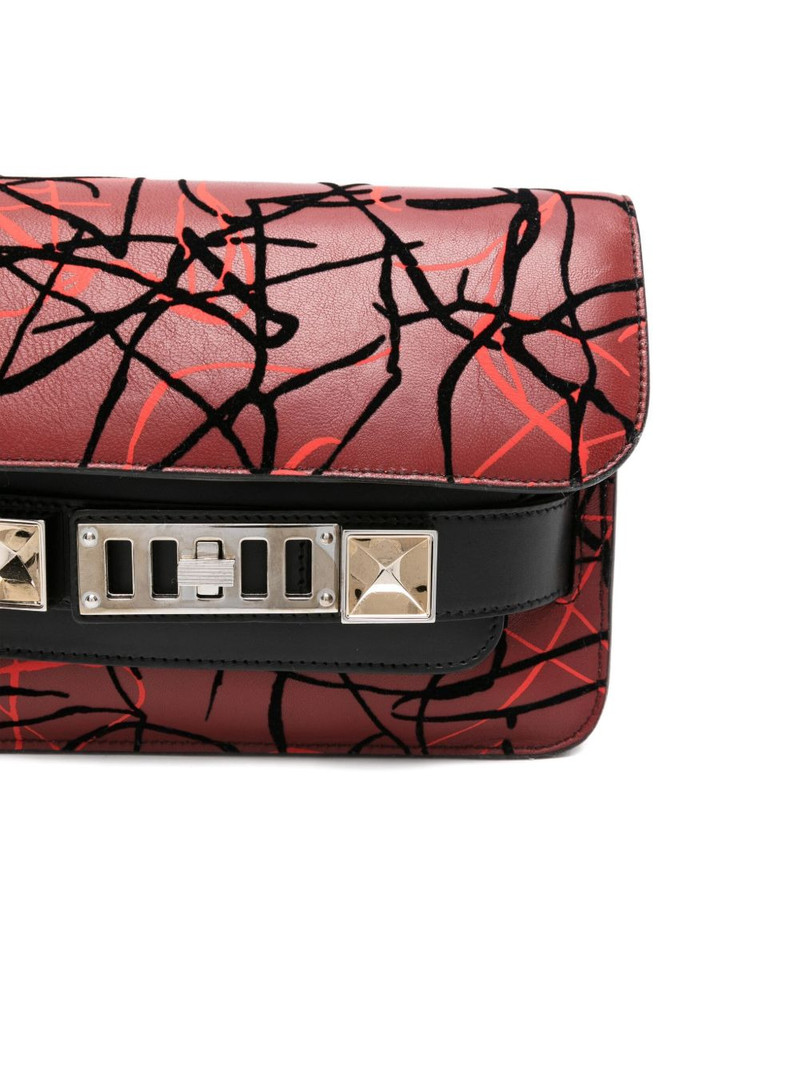 scribble-print clasp shoulder bag 4