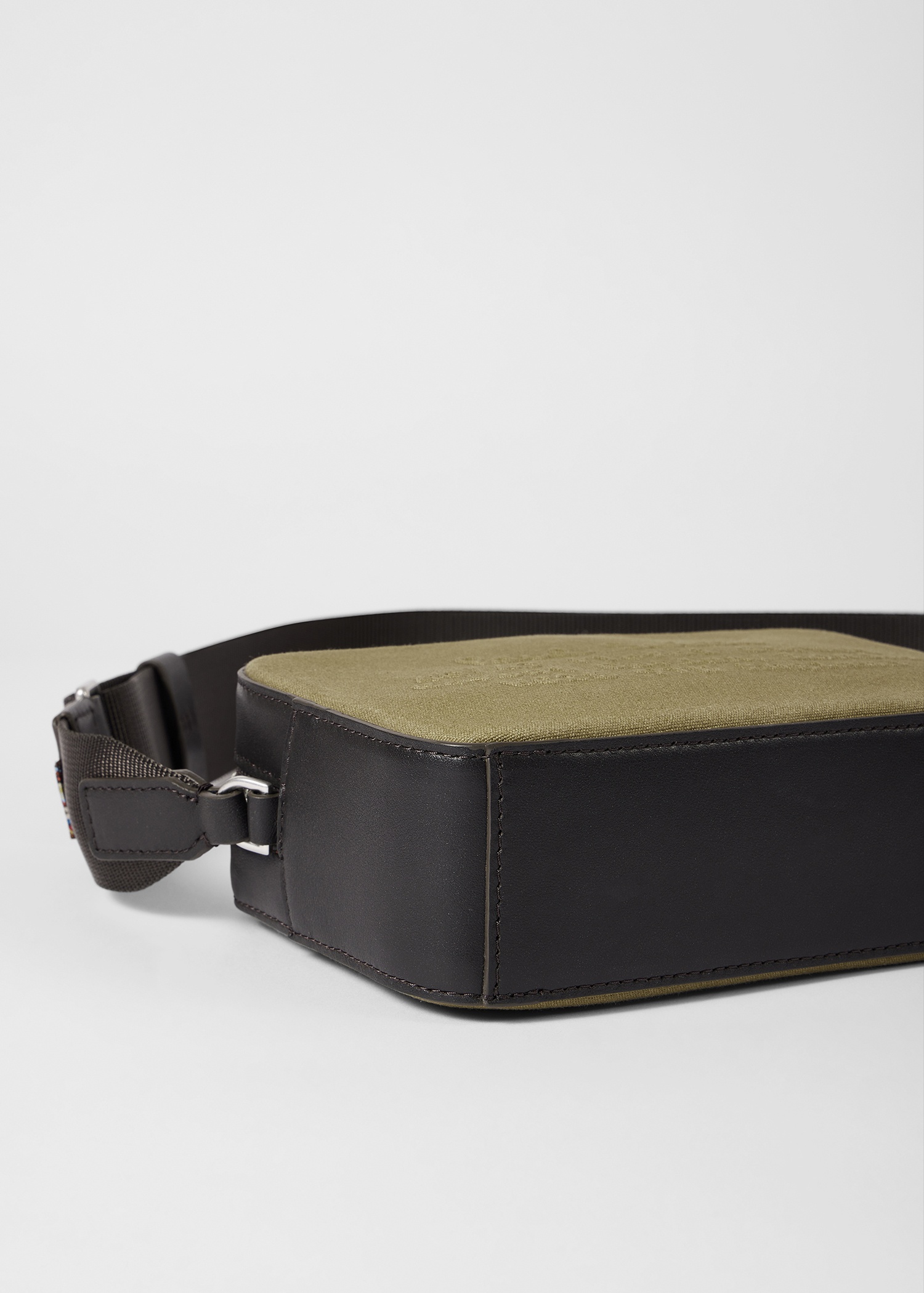 Khaki 'Floral Street' Small Cotton Canvas Flight Bag - 5