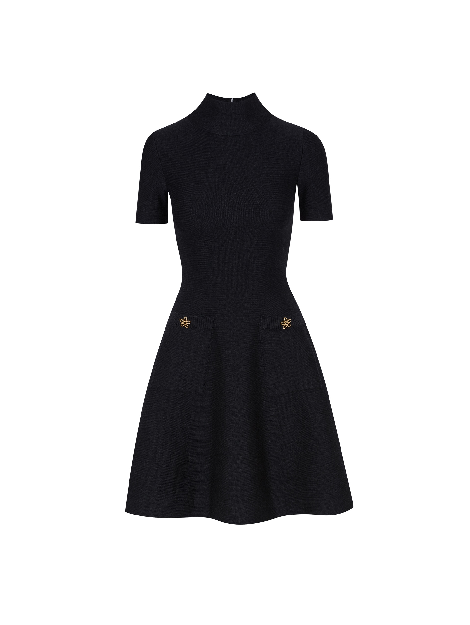 O FLOWER KNIT MINI DRESS - 5
